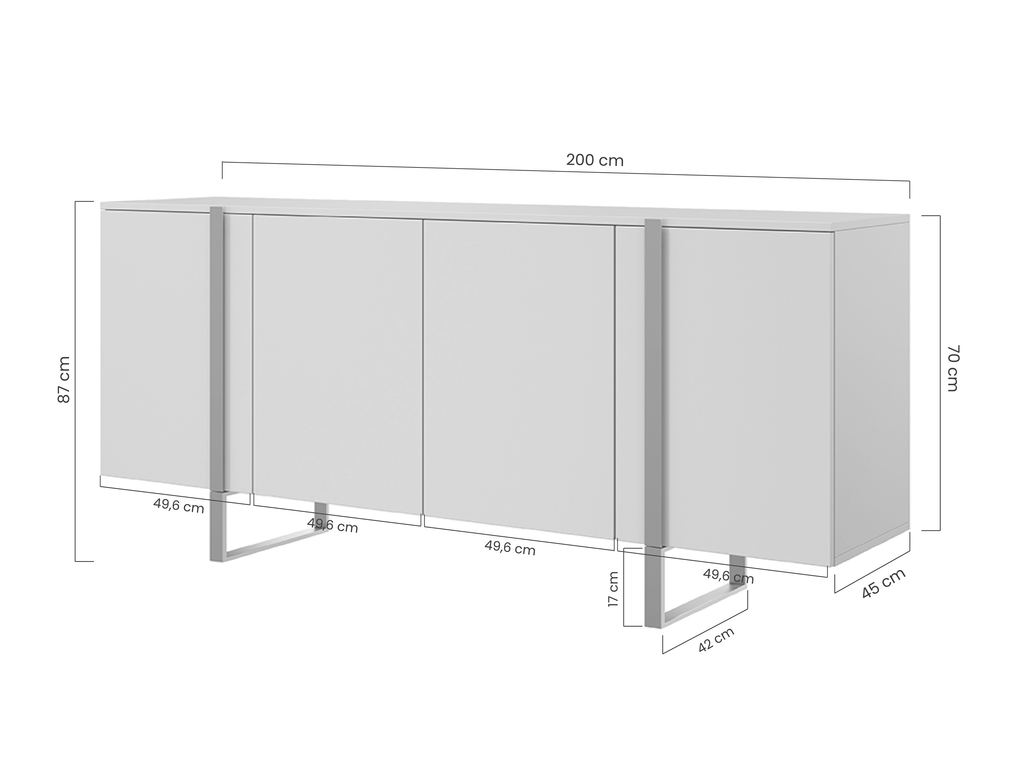 Skapis Lortesu 106 (Melns)