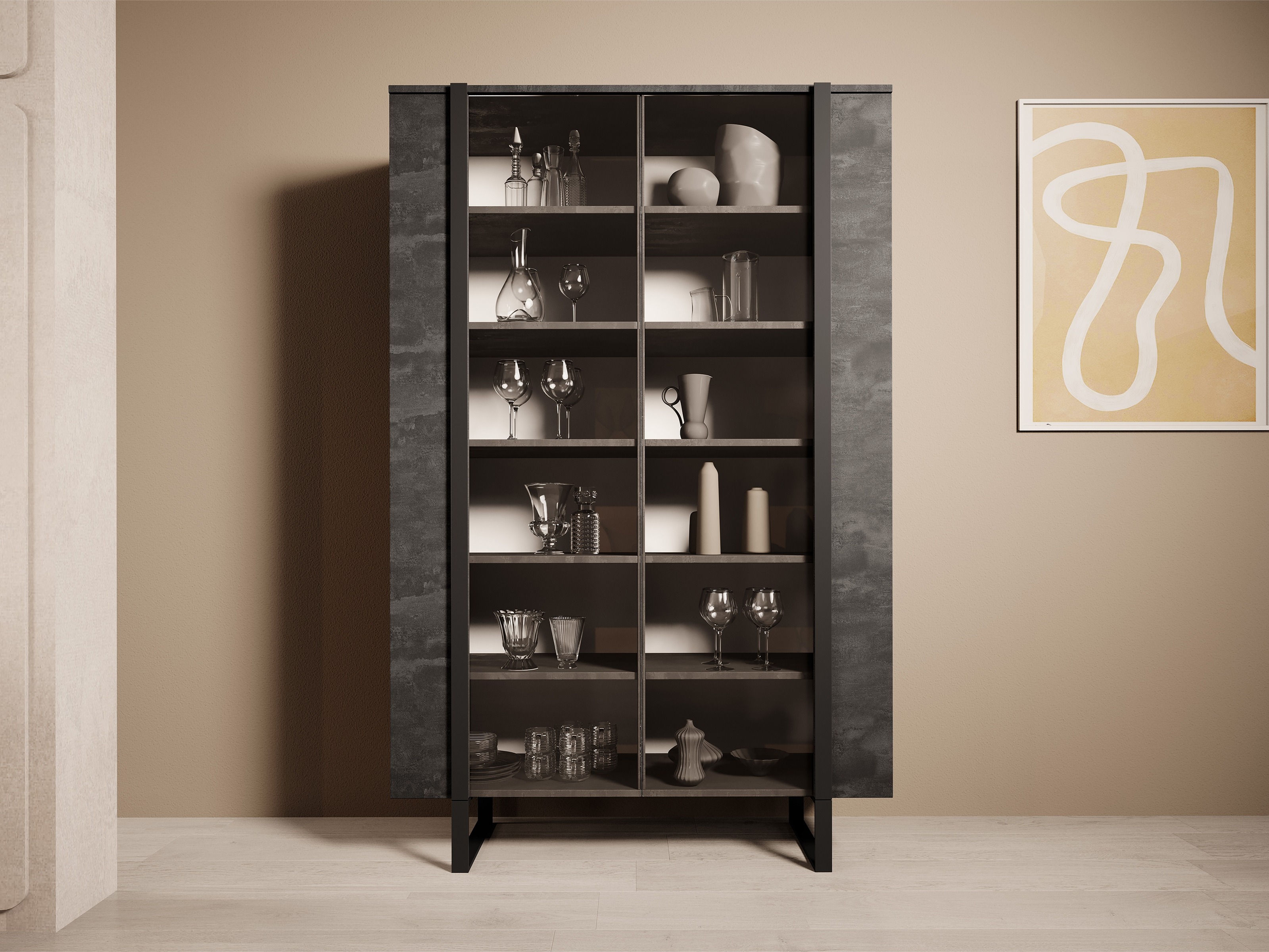 Стеллаж Lortesu 107 (Чёрный)