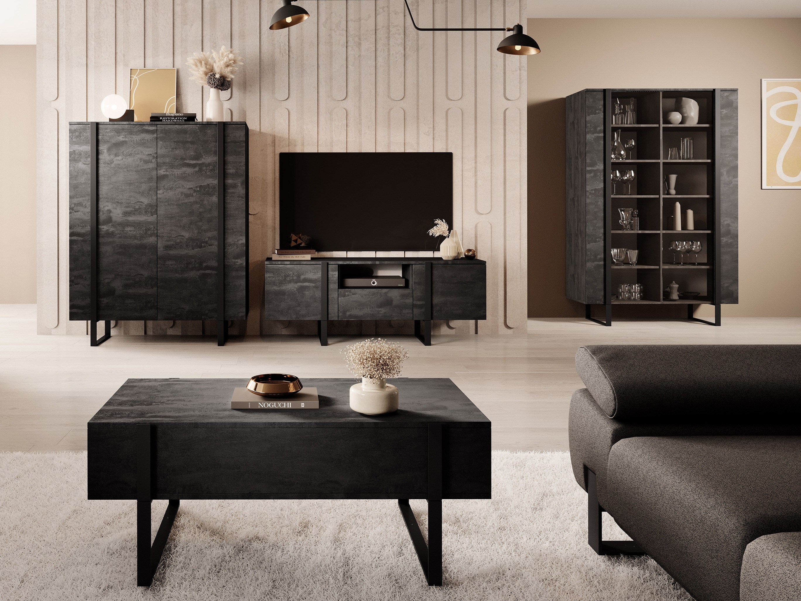 Стеллаж Lortesu 107 (Чёрный)