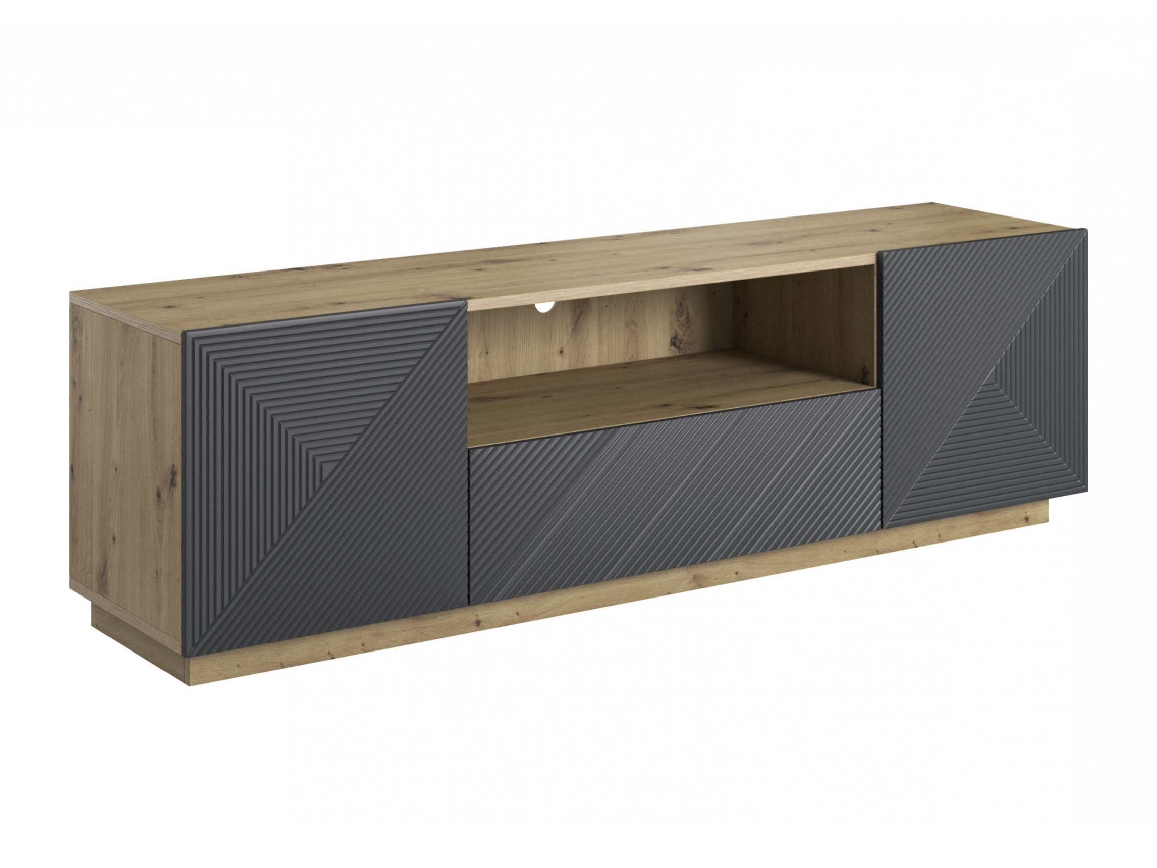 TV galds Dortivi 100 (Artisan ozols + Matēts pelēks)