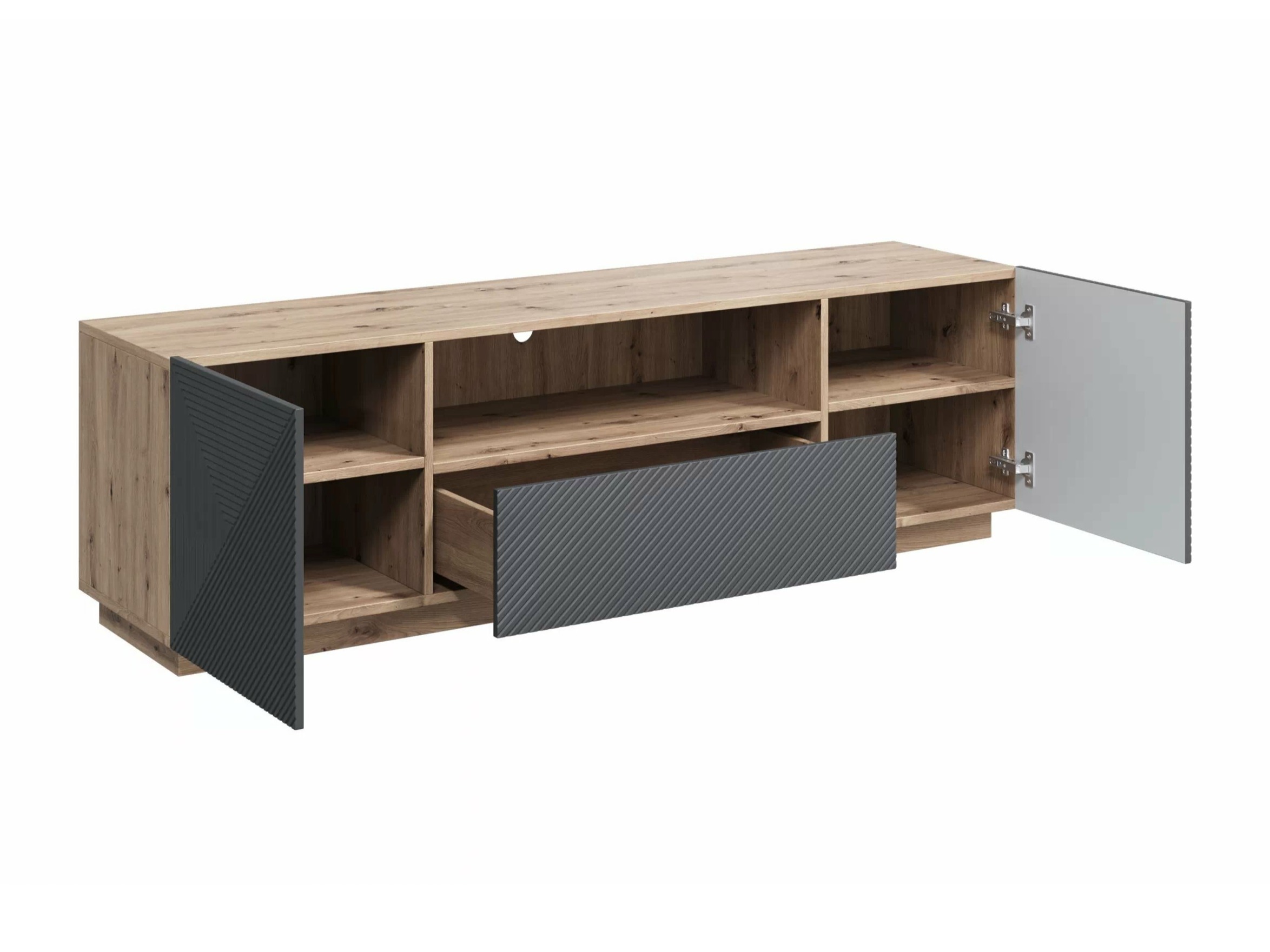 TV galds Dortivi 100 (Artisan ozols + Matēts pelēks)