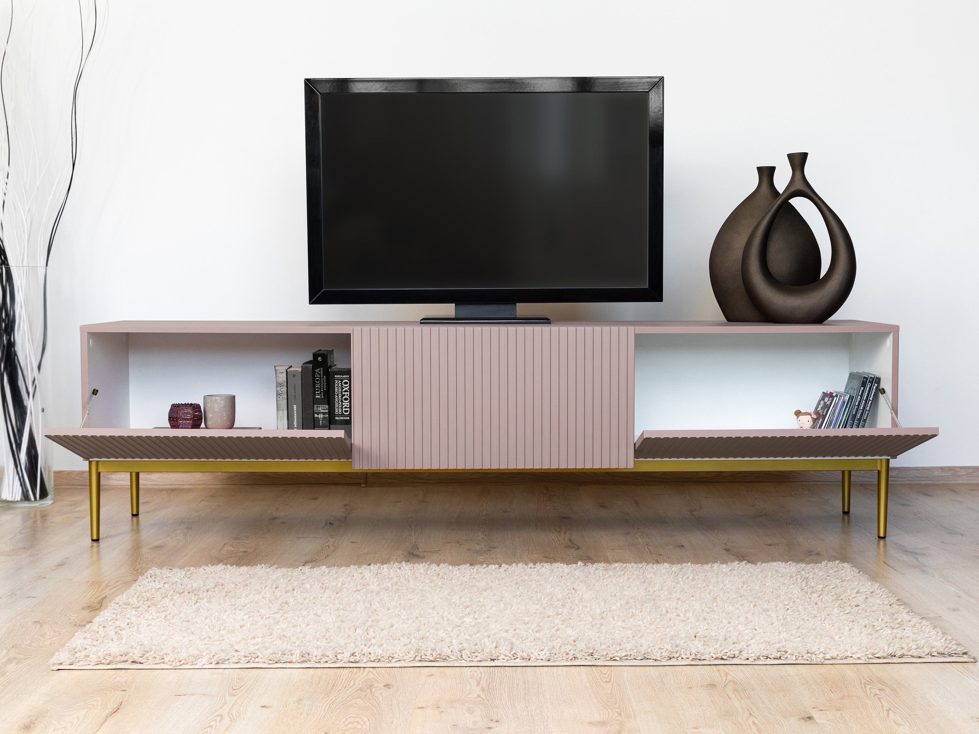 TV galds Melfelu 103 (Tumši rozā)