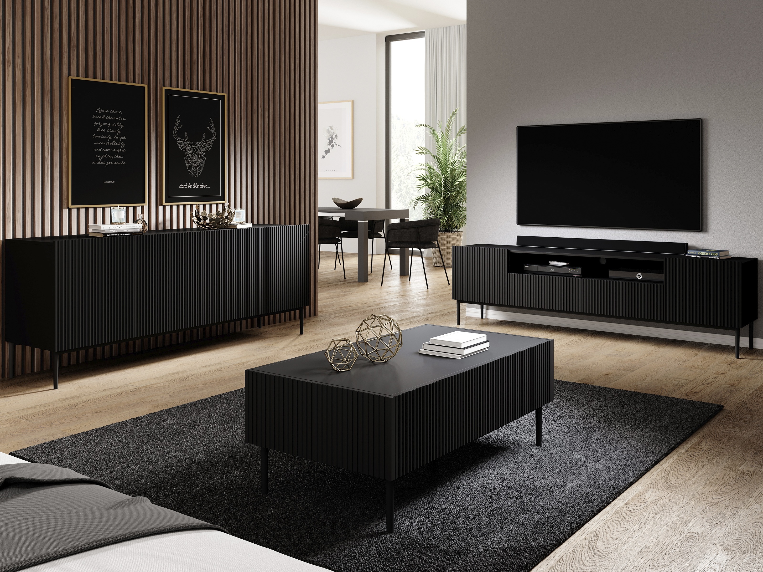 Журнальный столик Melfelu 100 (Чёрный)