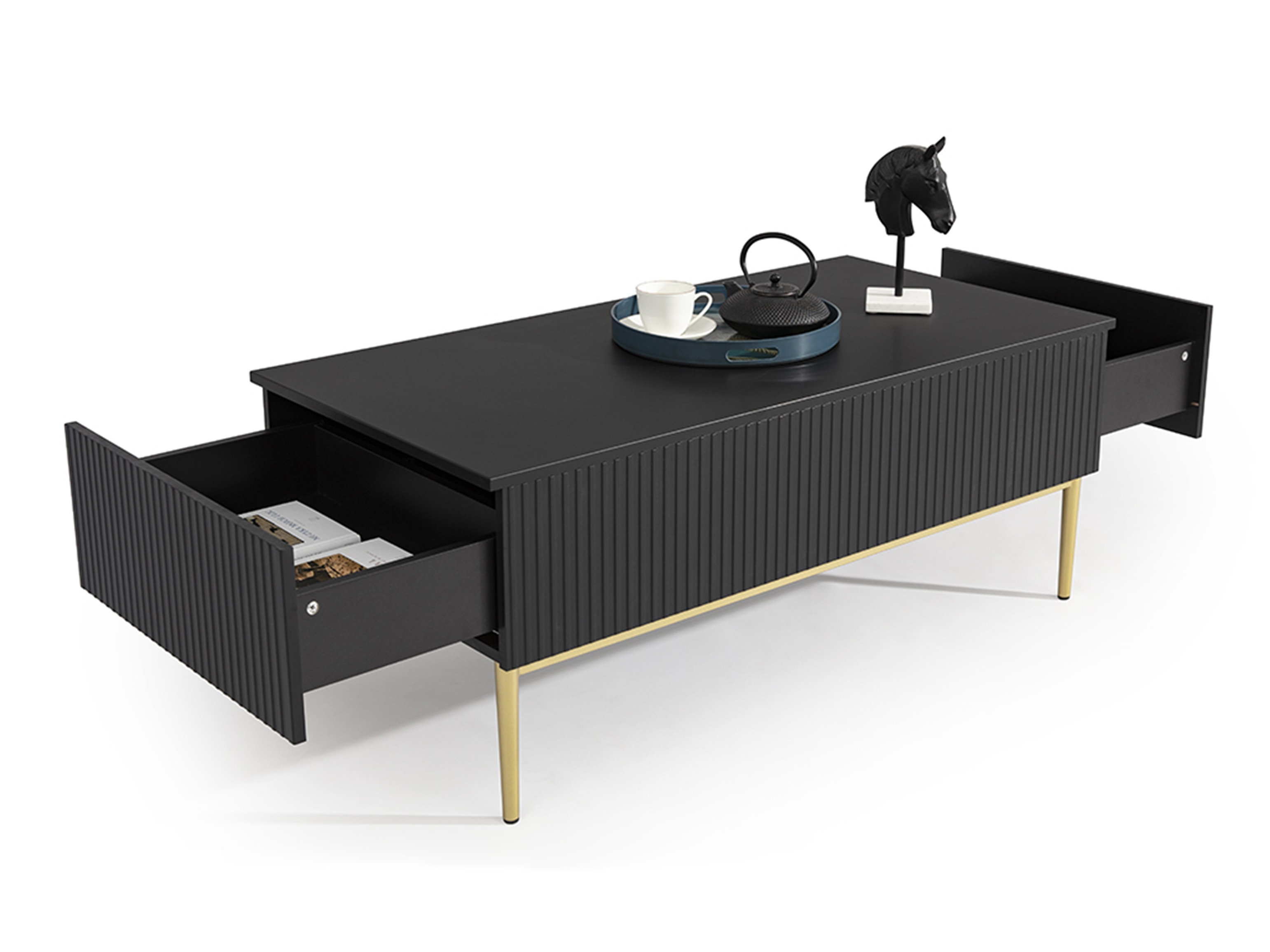 Žurnālu galdiņš Melfelu 100 (Melns)