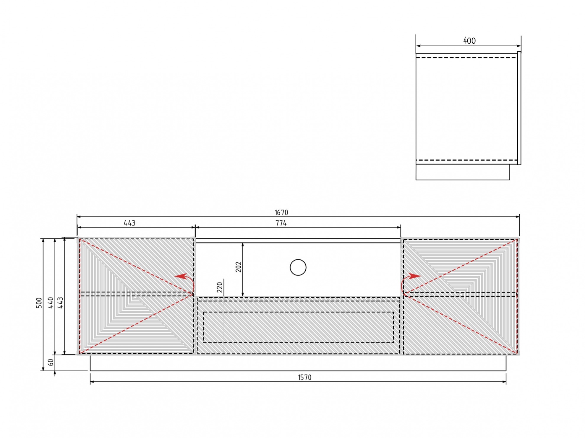TV galds Dortivi 100 (Kašmirs)