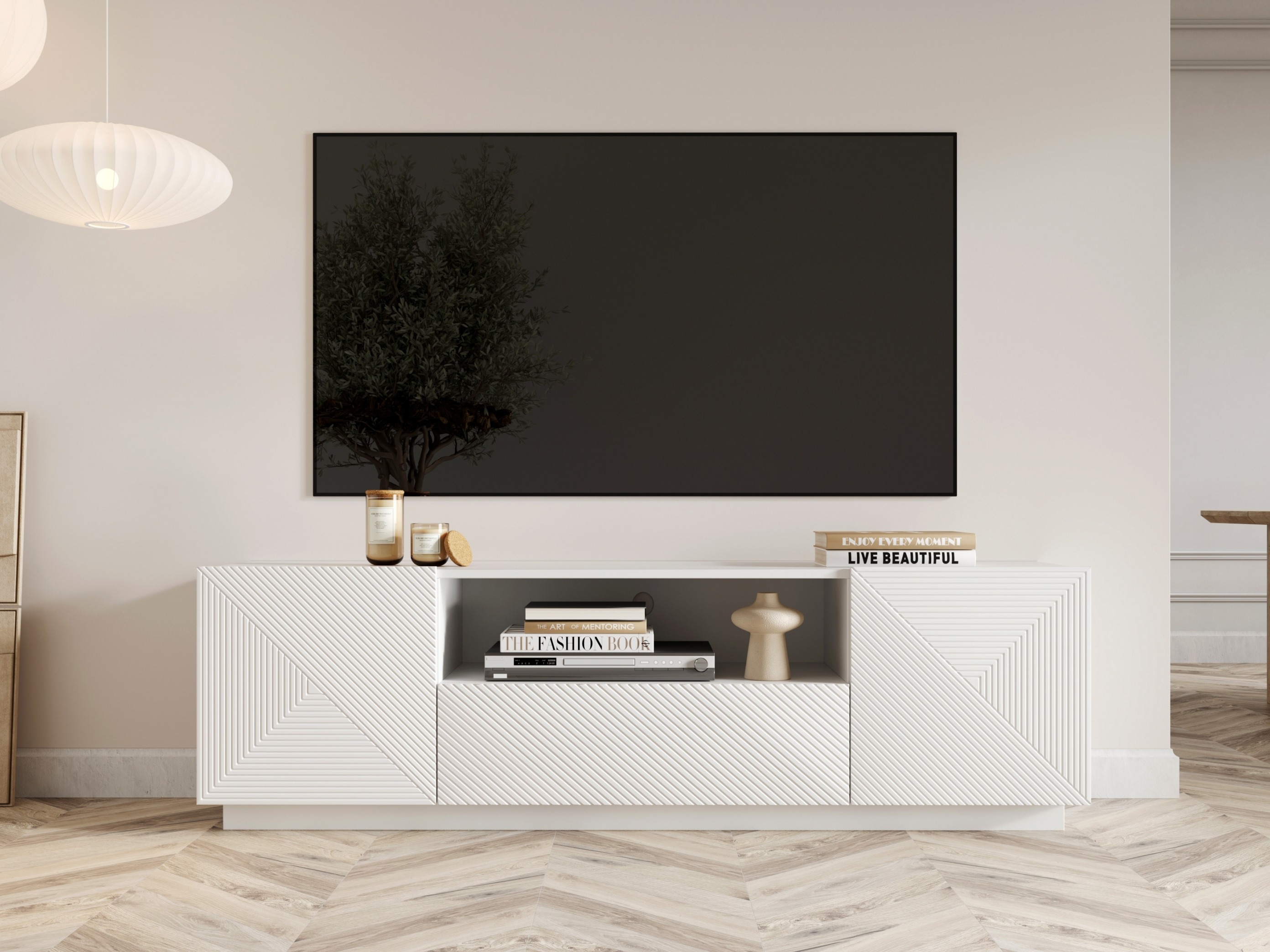 TV galds Dortivi 100 (Matēts balts)