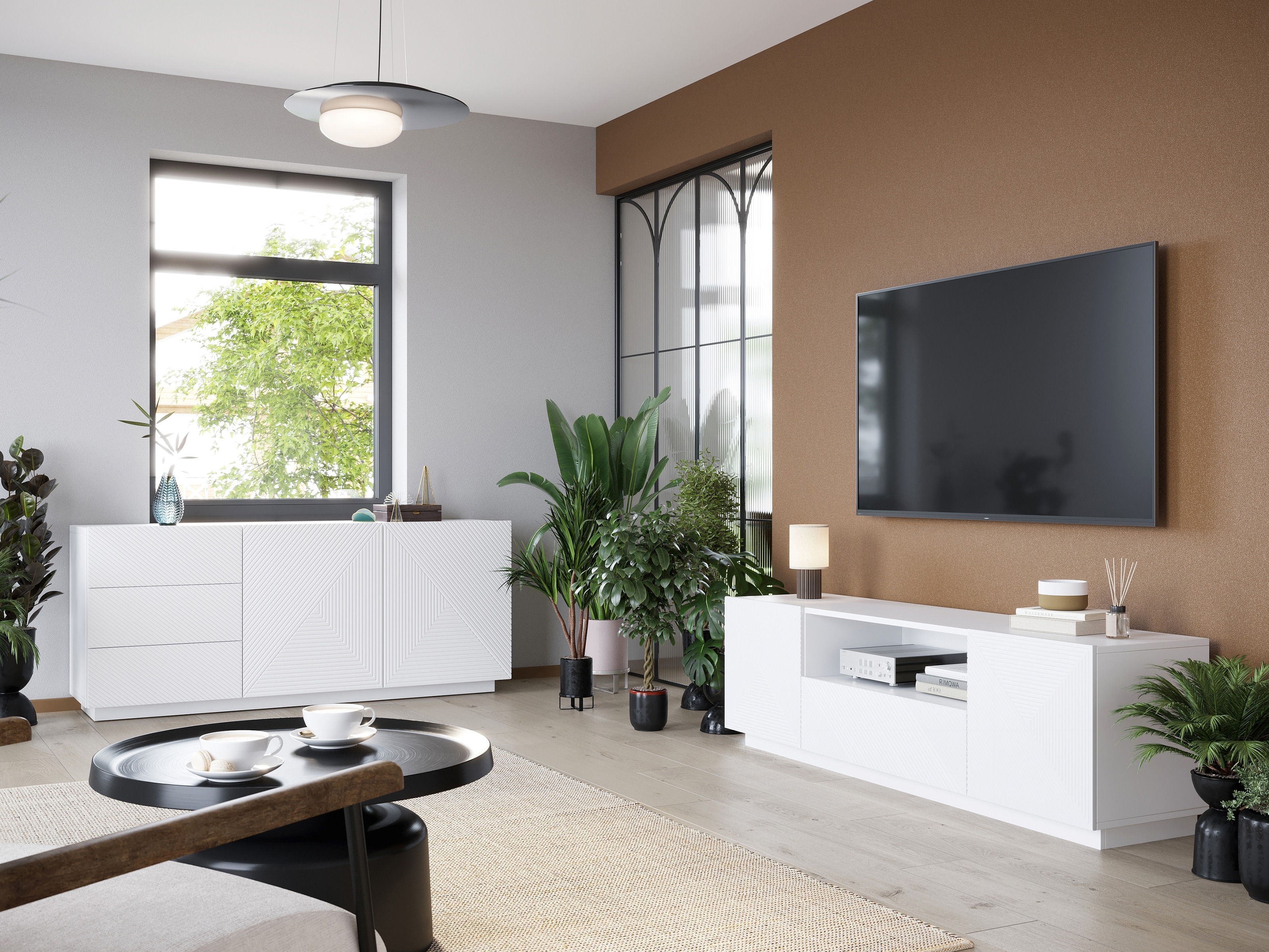 TV galds Dortivi 100 (Matēts balts)