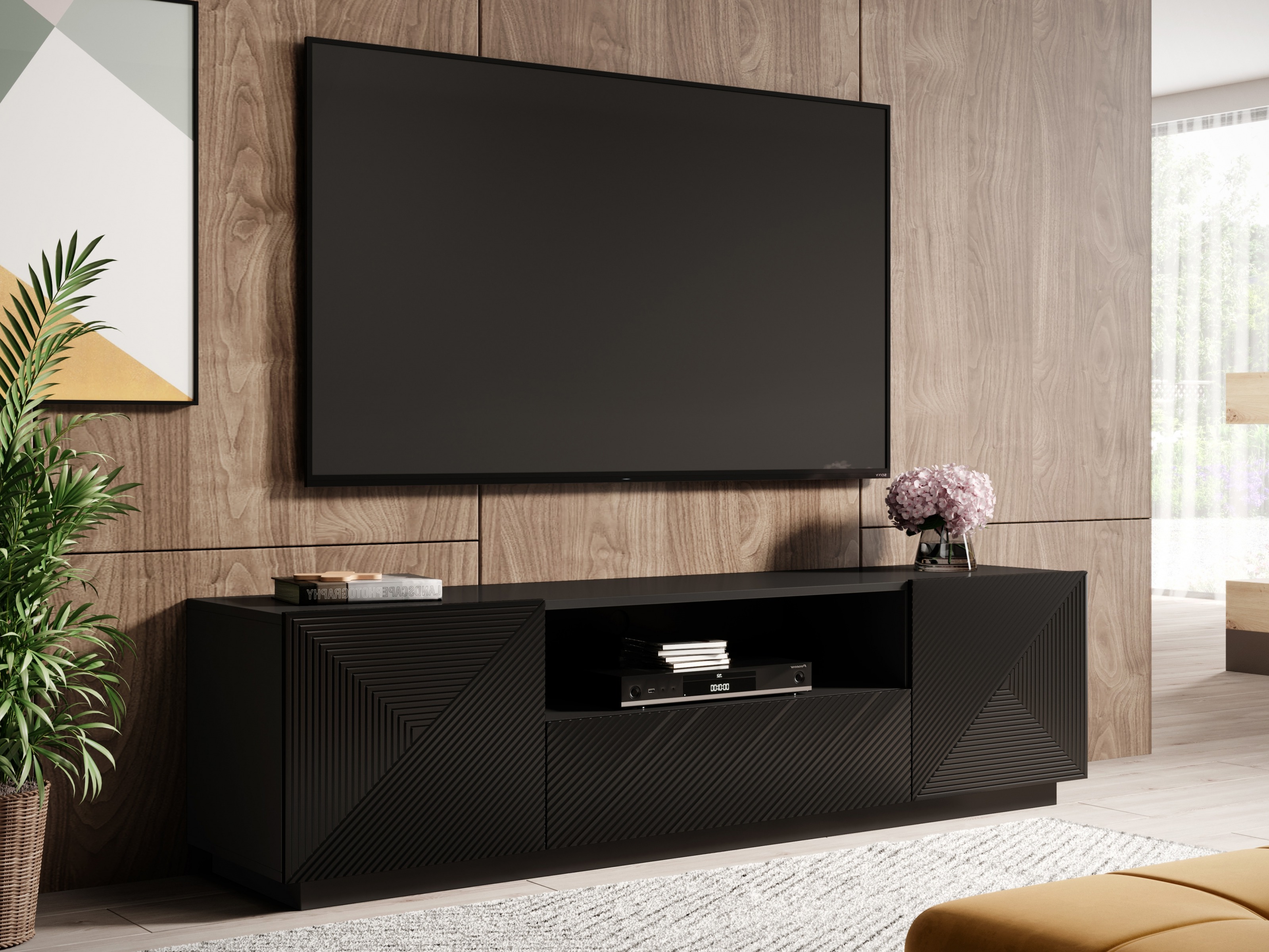 TV galds Dortivi 100 (Matēts melns)