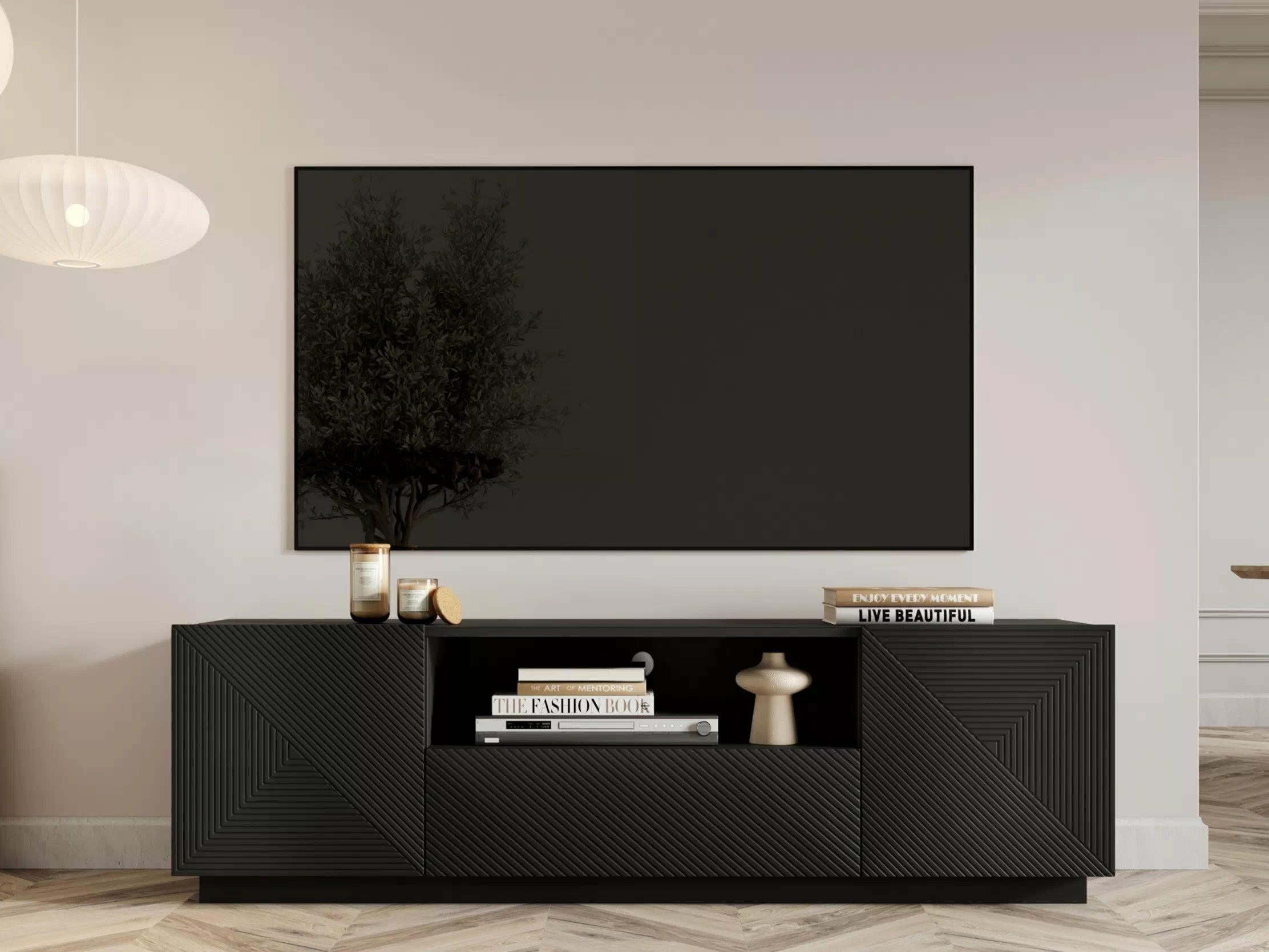 TV galds Dortivi 100 (Matēts melns)