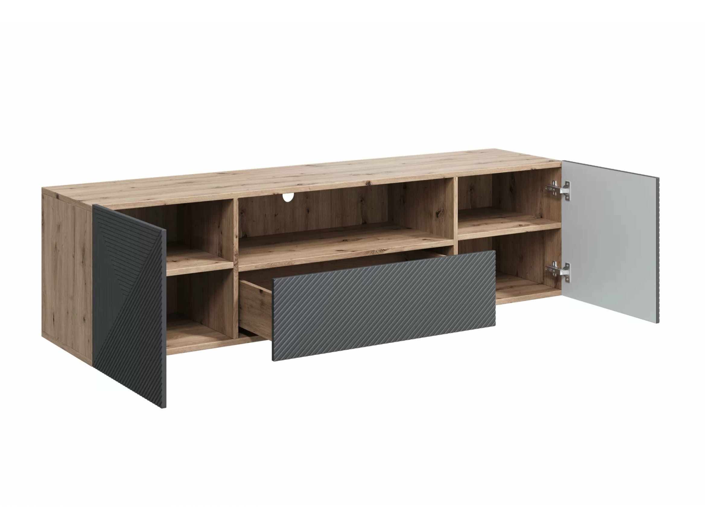 TV galds Dortivi 101 (Artisan ozols + Matēts pelēks)