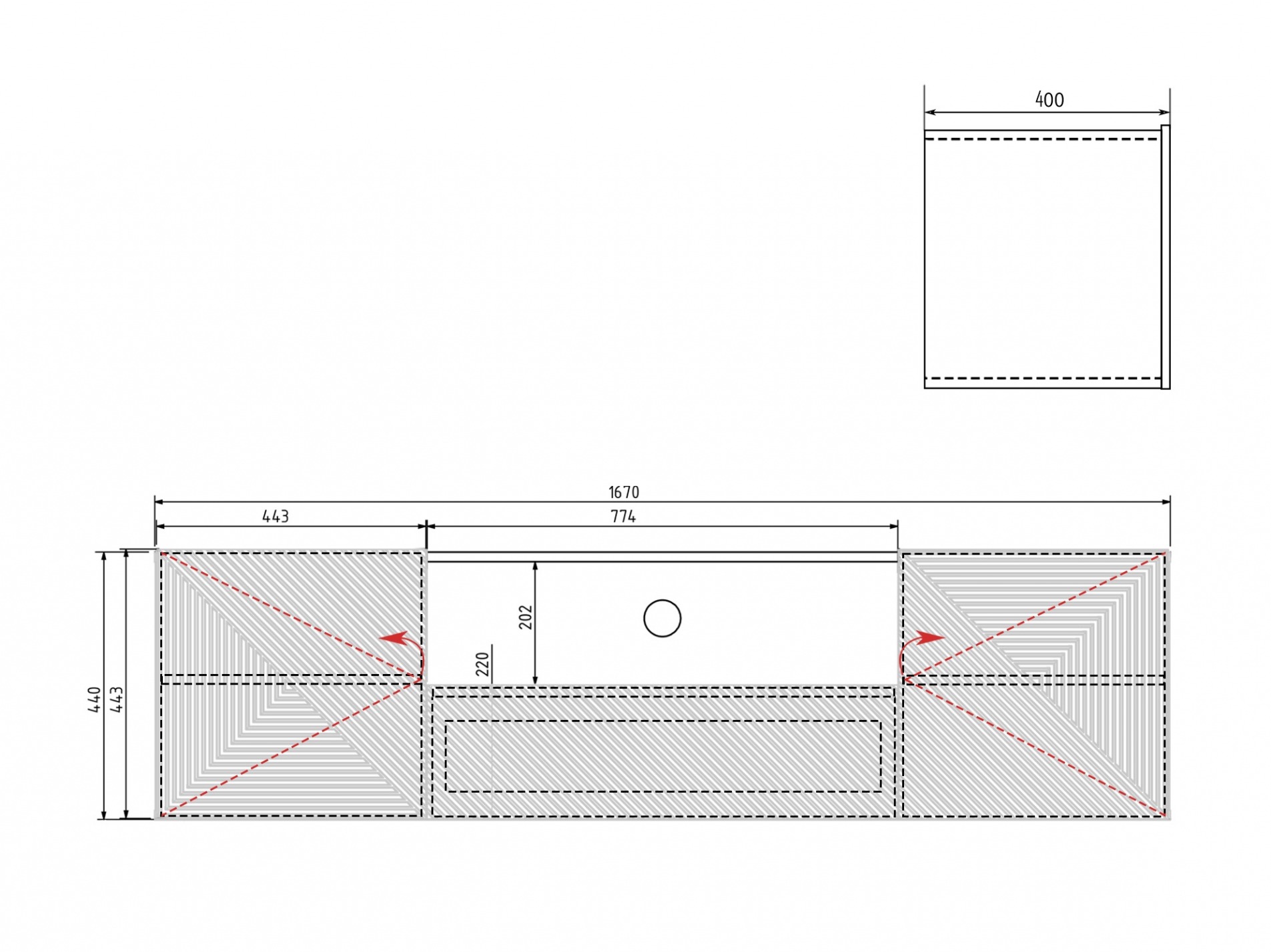 TV galds Dortivi 101 (Matēts balts)