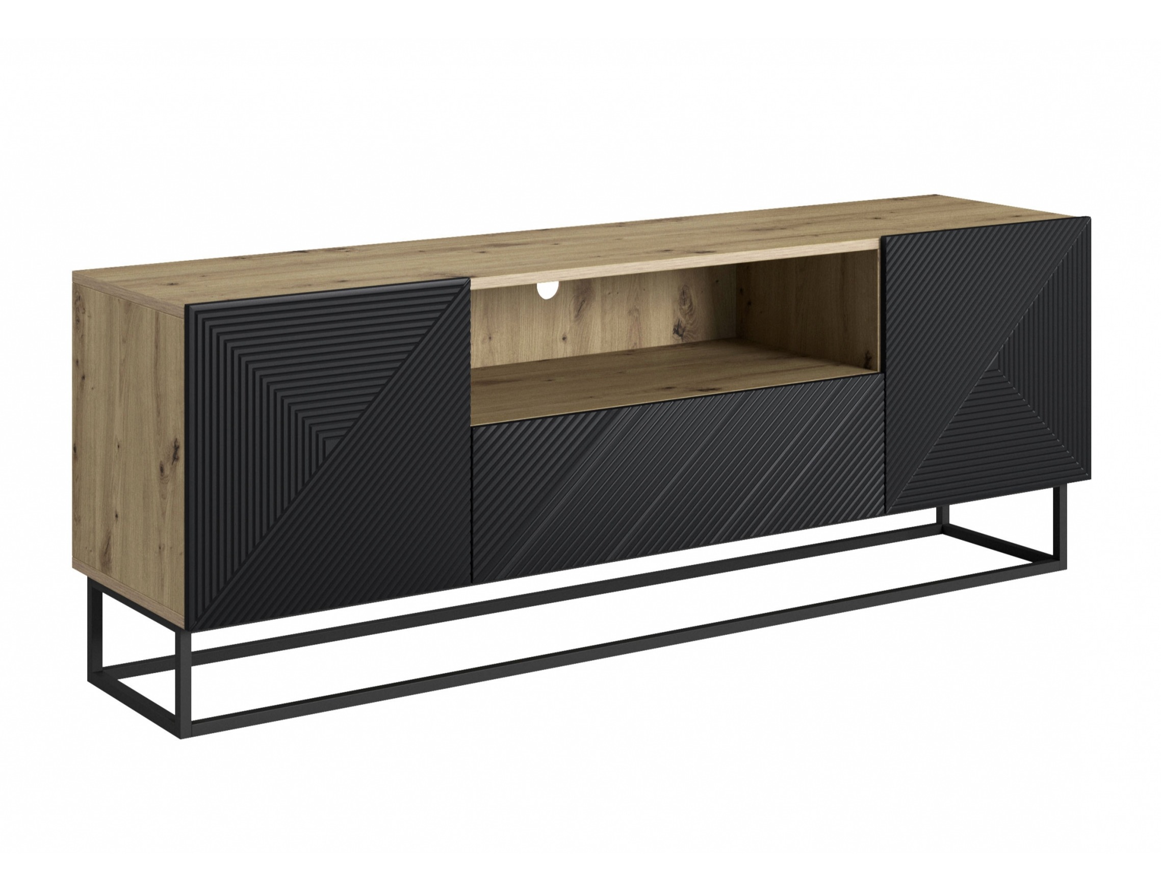 TV galds Dortivi 102 (Artisan ozols + Matēts melns)