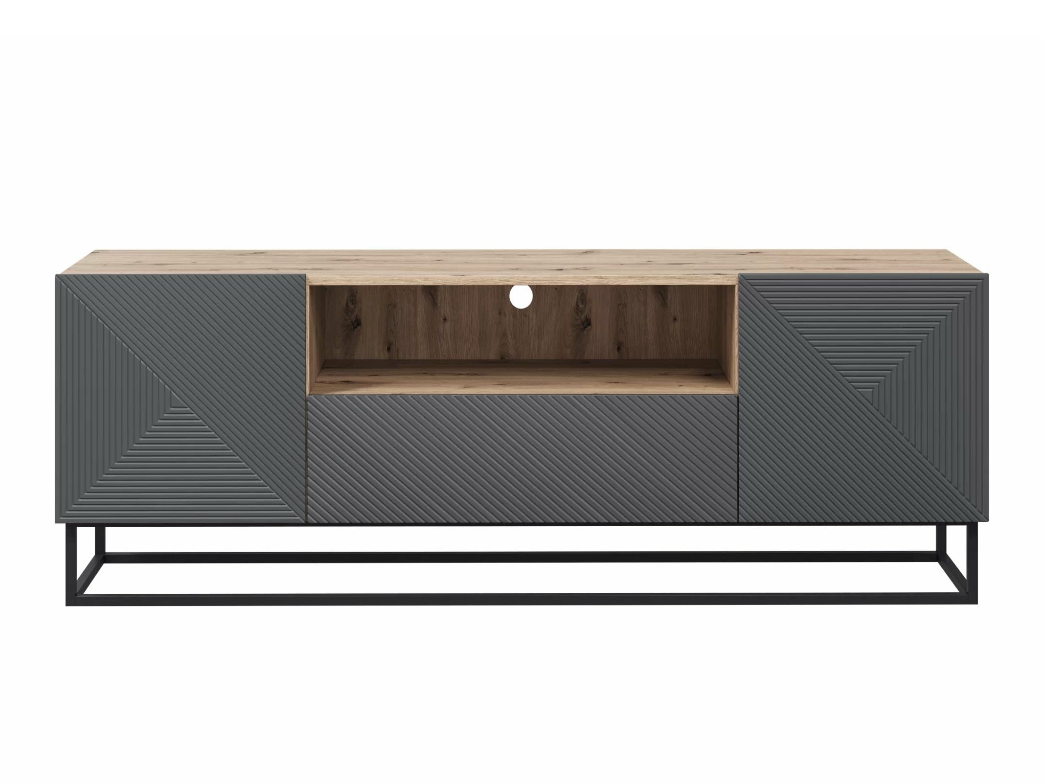 TV galds Dortivi 102 (Artisan ozols + Matēts pelēks)