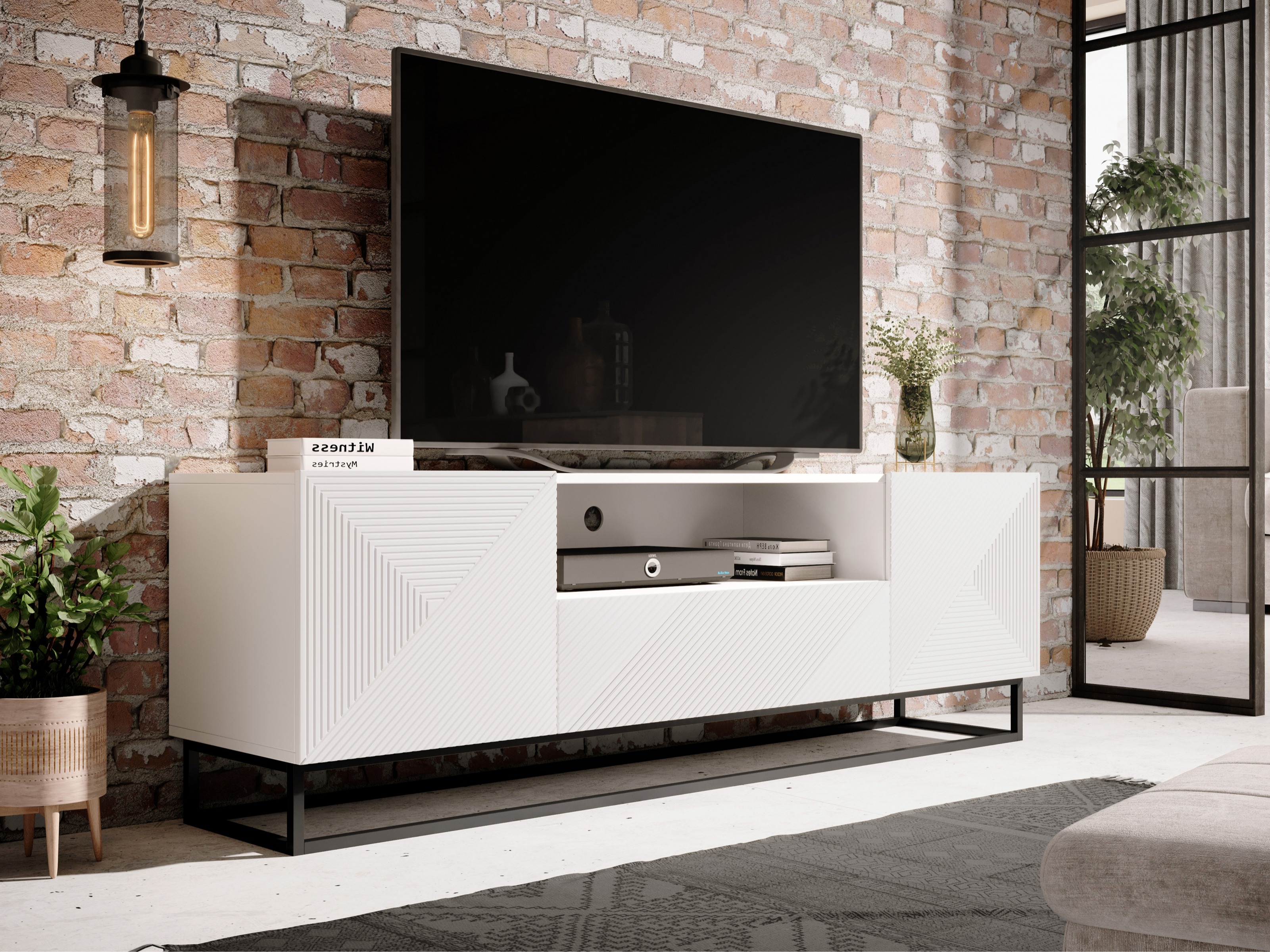 TV galds Dortivi 102 (Matēts balts)