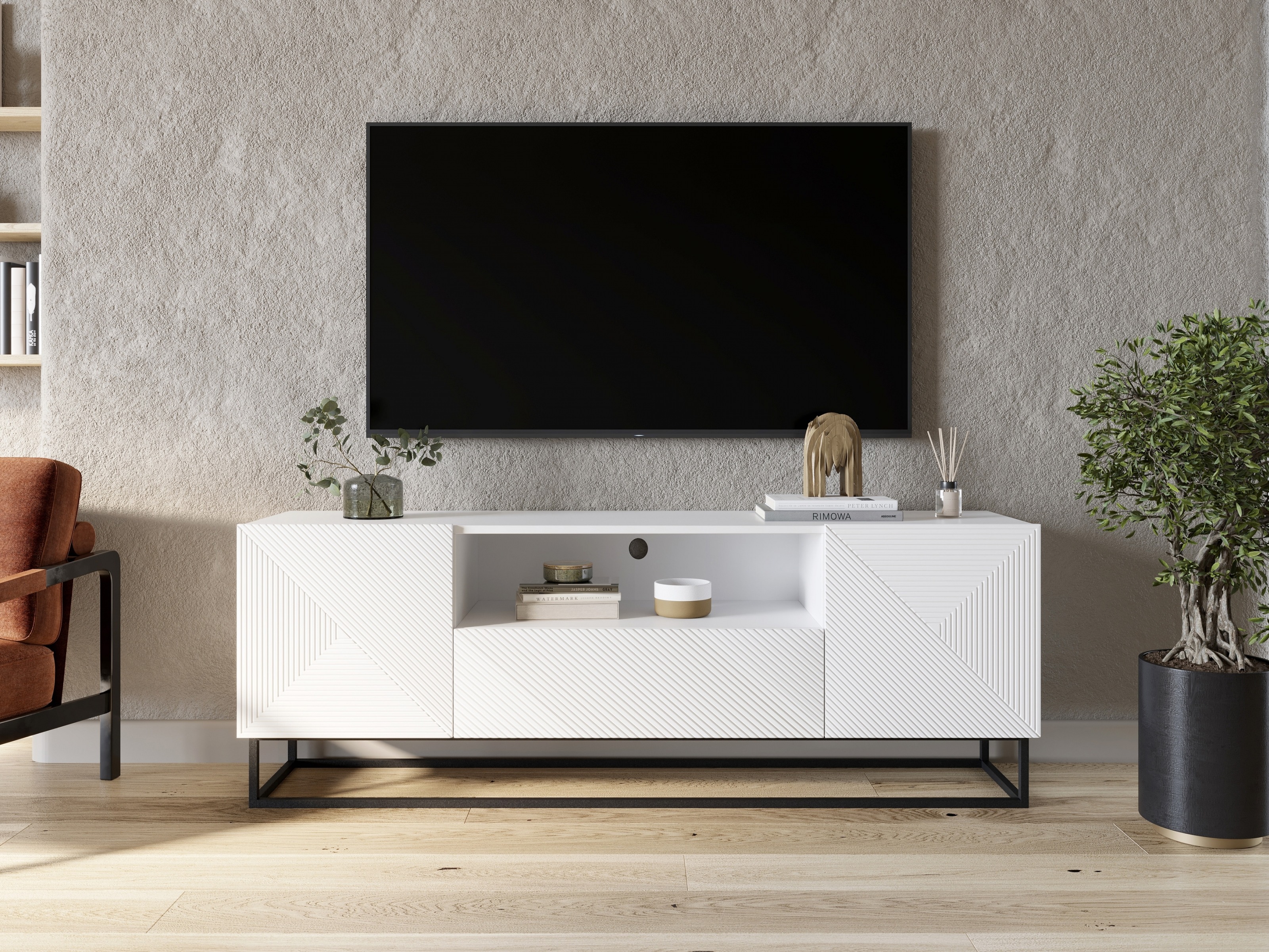 TV galds Dortivi 102 (Matēts balts)