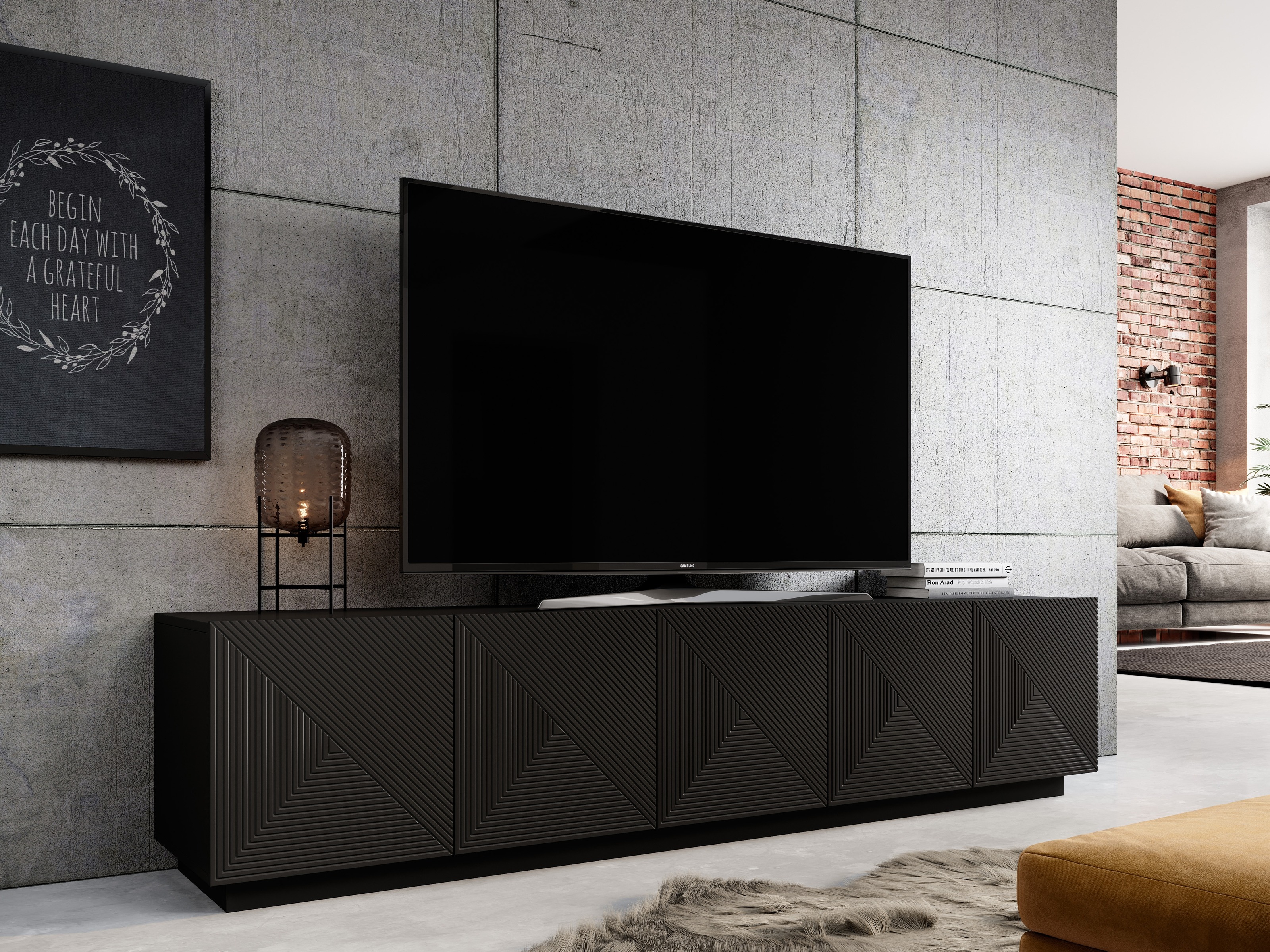 TV galds Dortivi 103 (Matēts melns)