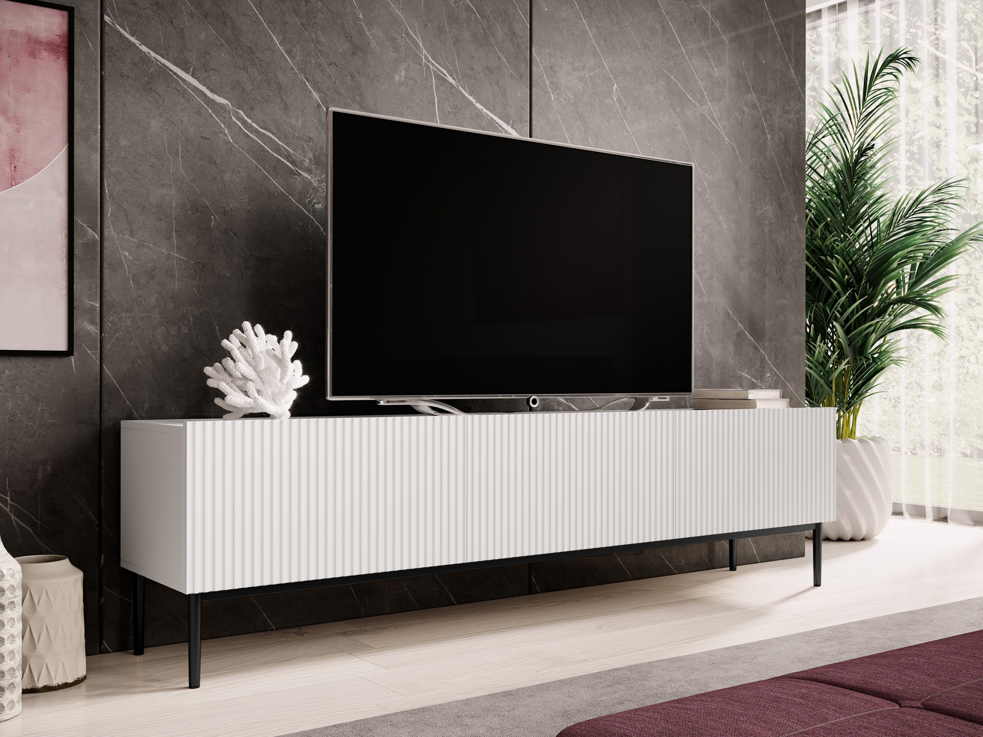 TV galds Melfelu 103 (Balts)