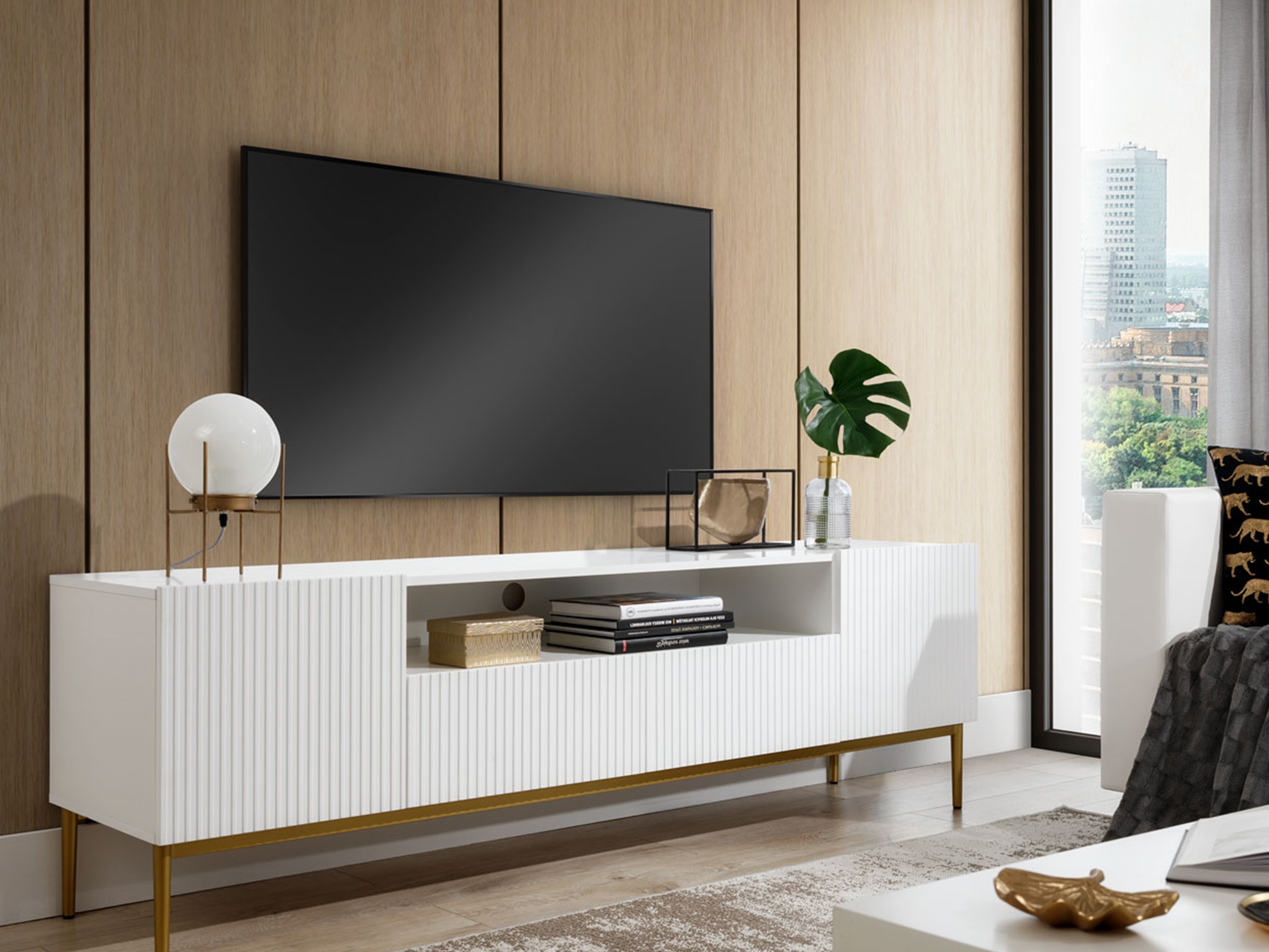 TV galds Melfelu 105 (Balts)