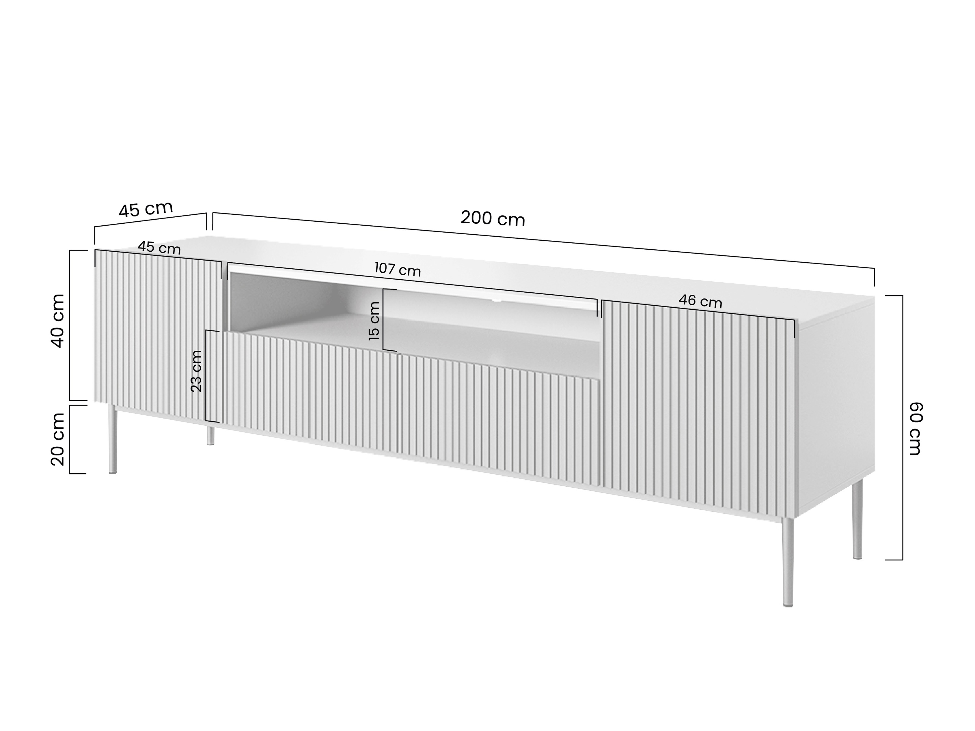 TV galds Melfelu 105 (Balts)