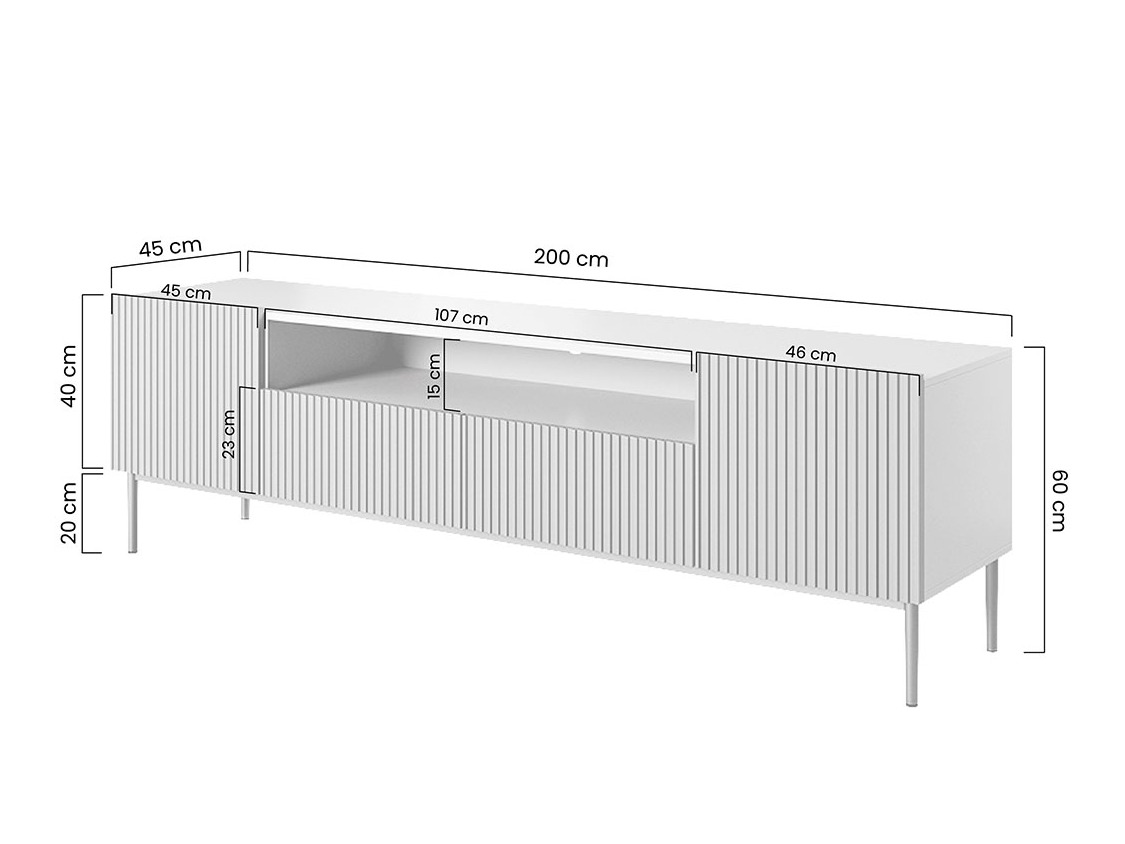 TV galds Melfelu 105 (Balts)