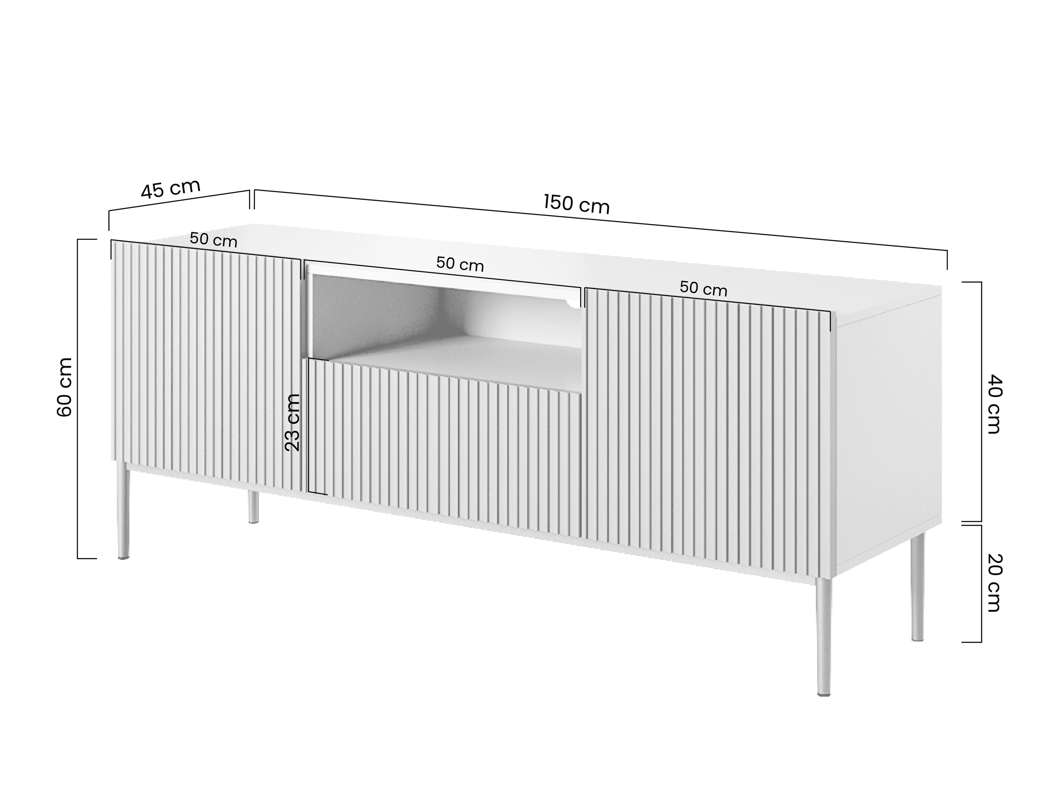 TV galds Melfelu 106 (Balts)
