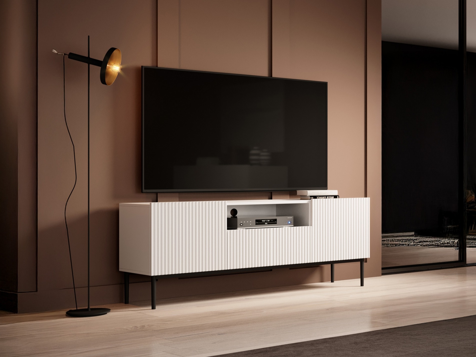 TV galds Melfelu 106 (Balts)