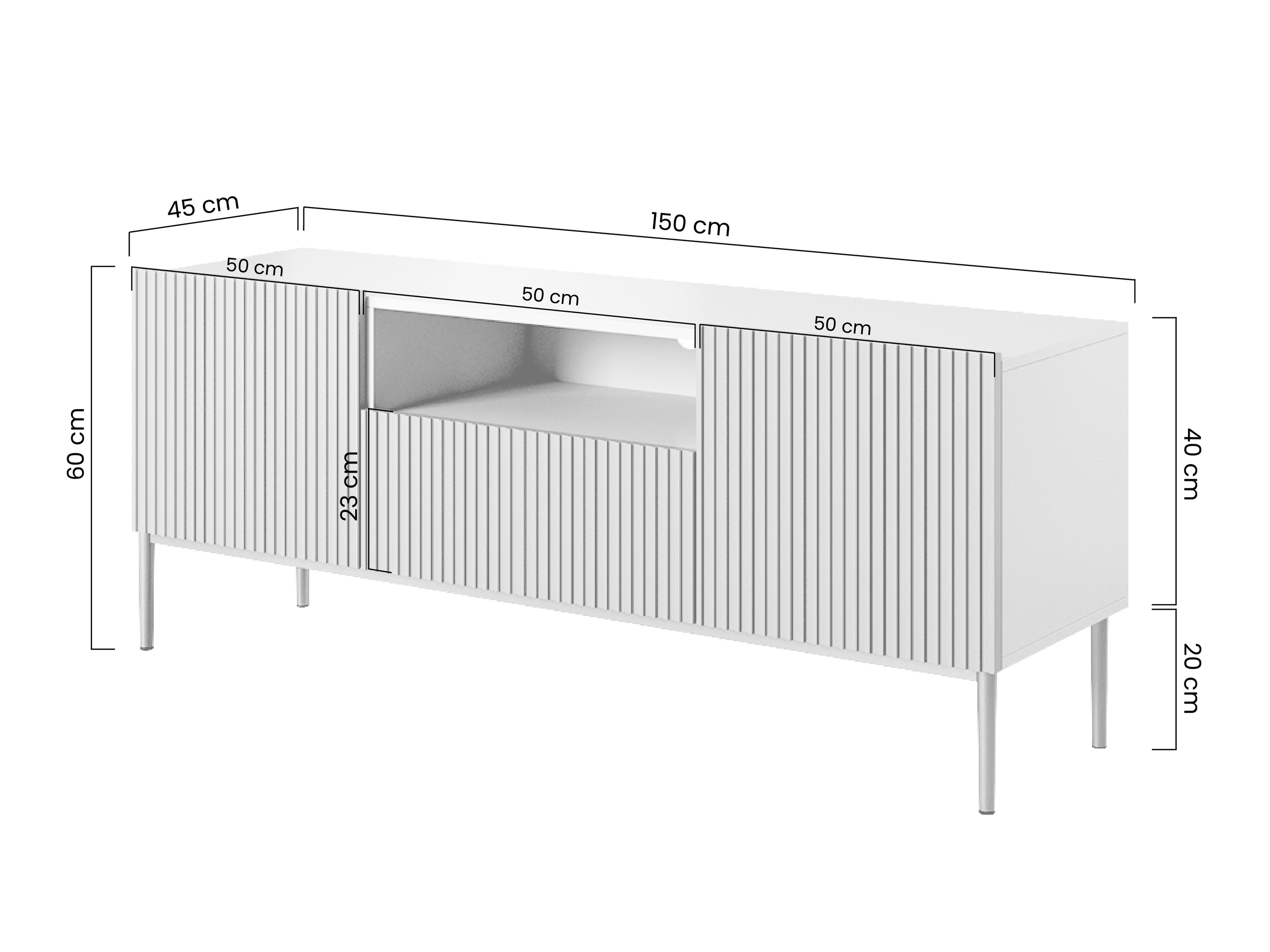 TV galds Melfelu 106 (Balts)