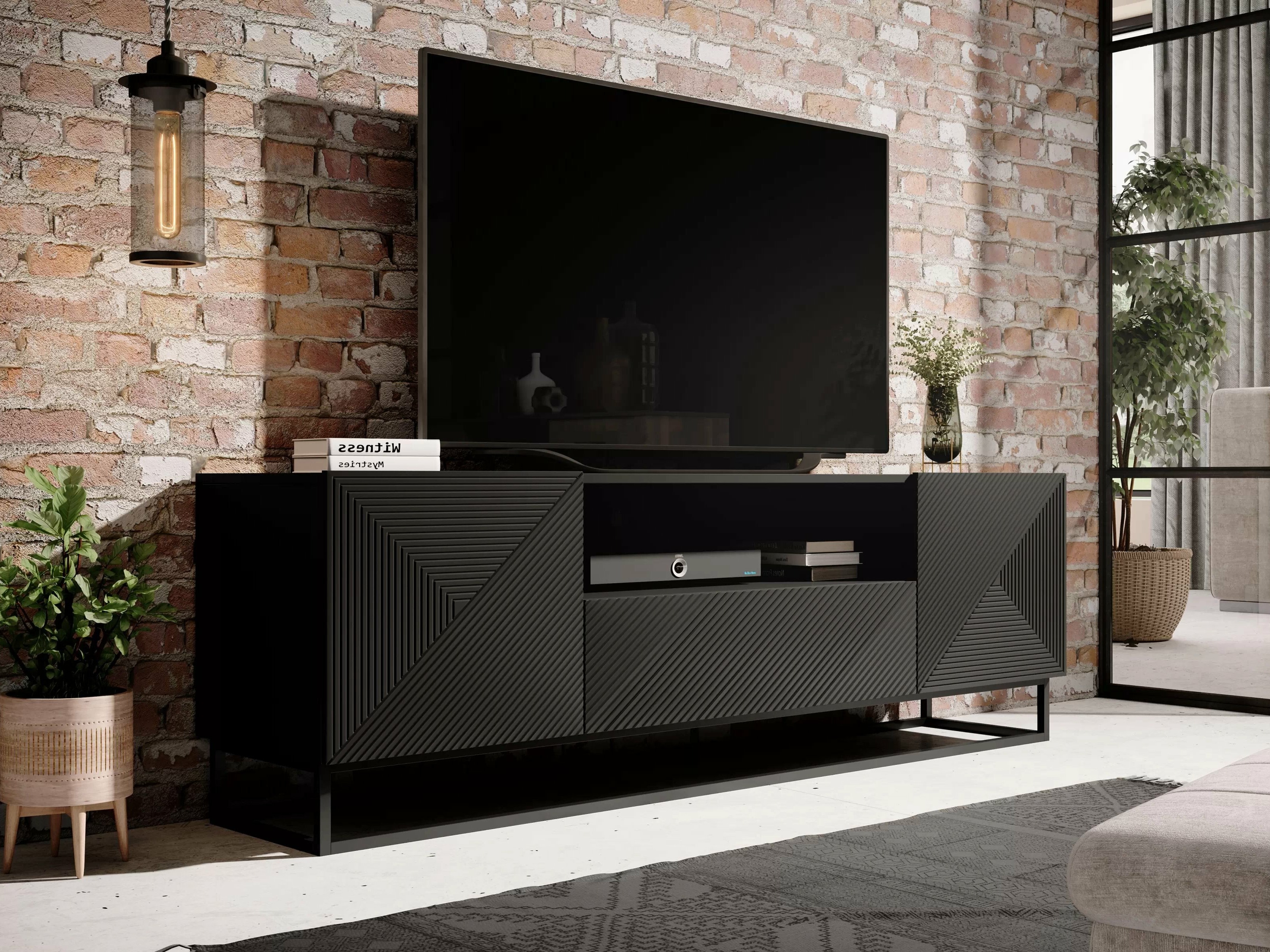 ТВ тумба Dortivi 102 (Матовый черный)