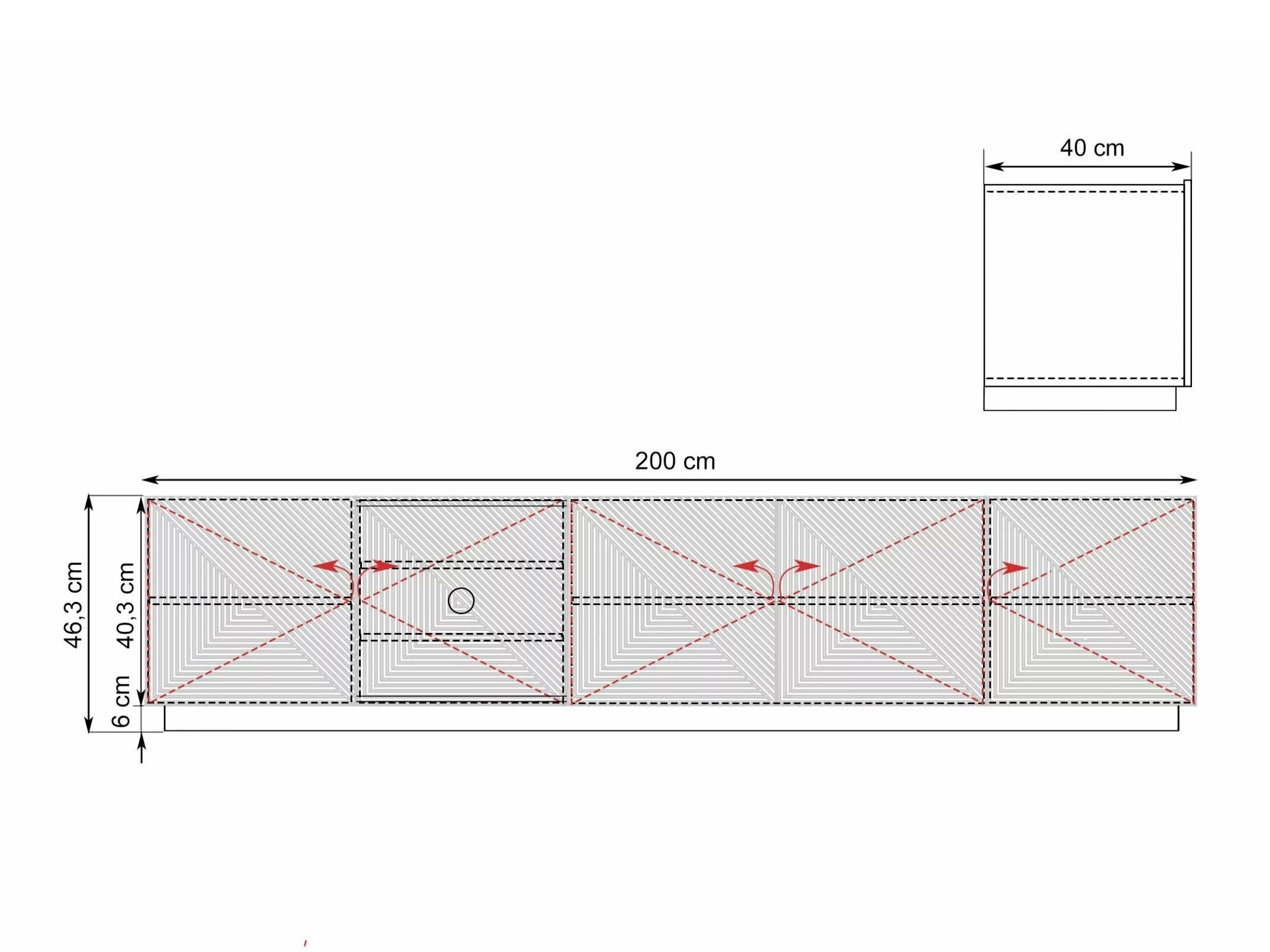ТВ тумба Dortivi 103 (Матовый белый)