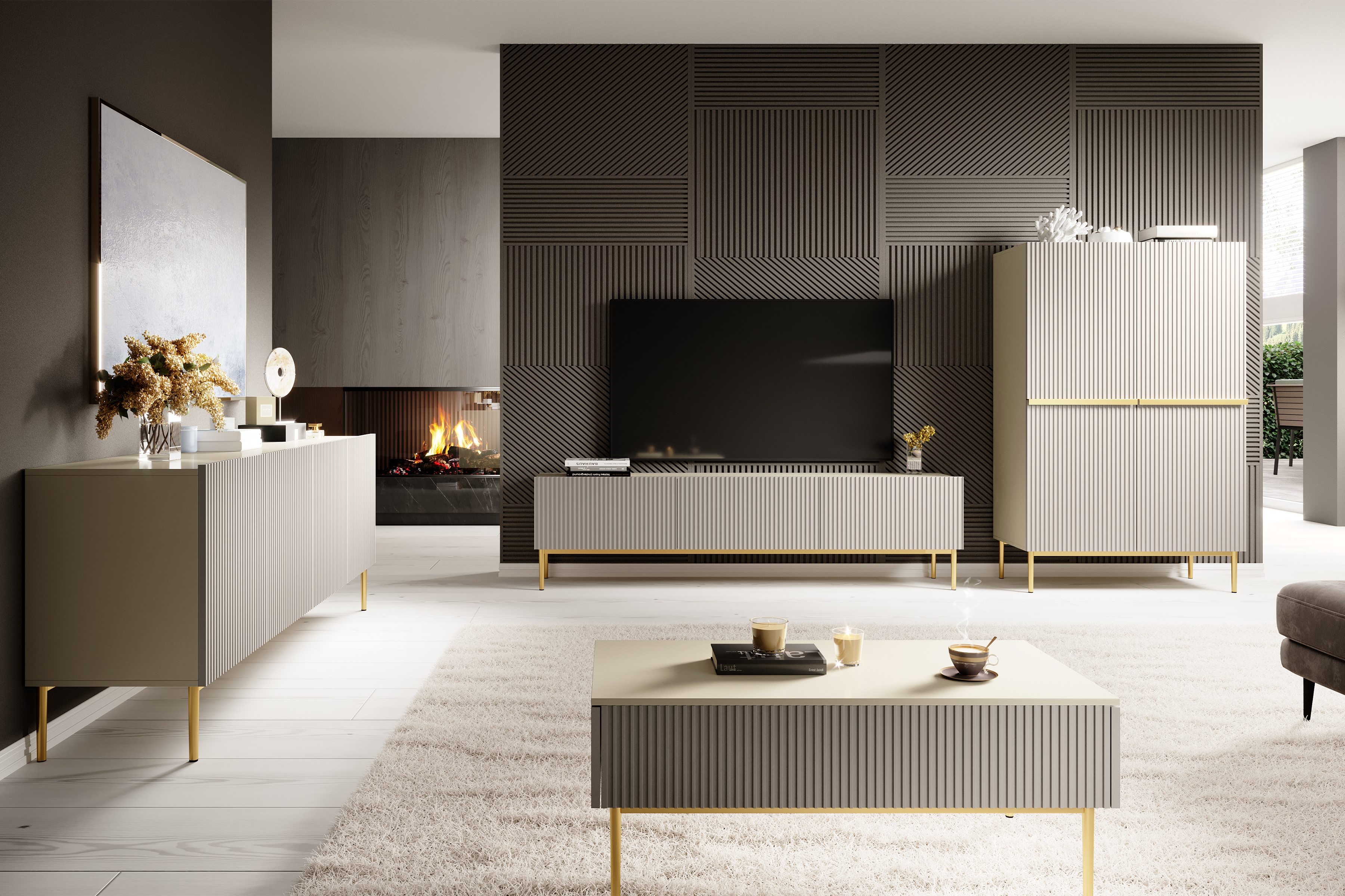 ТВ тумба Melfelu 103 (Кашемир)