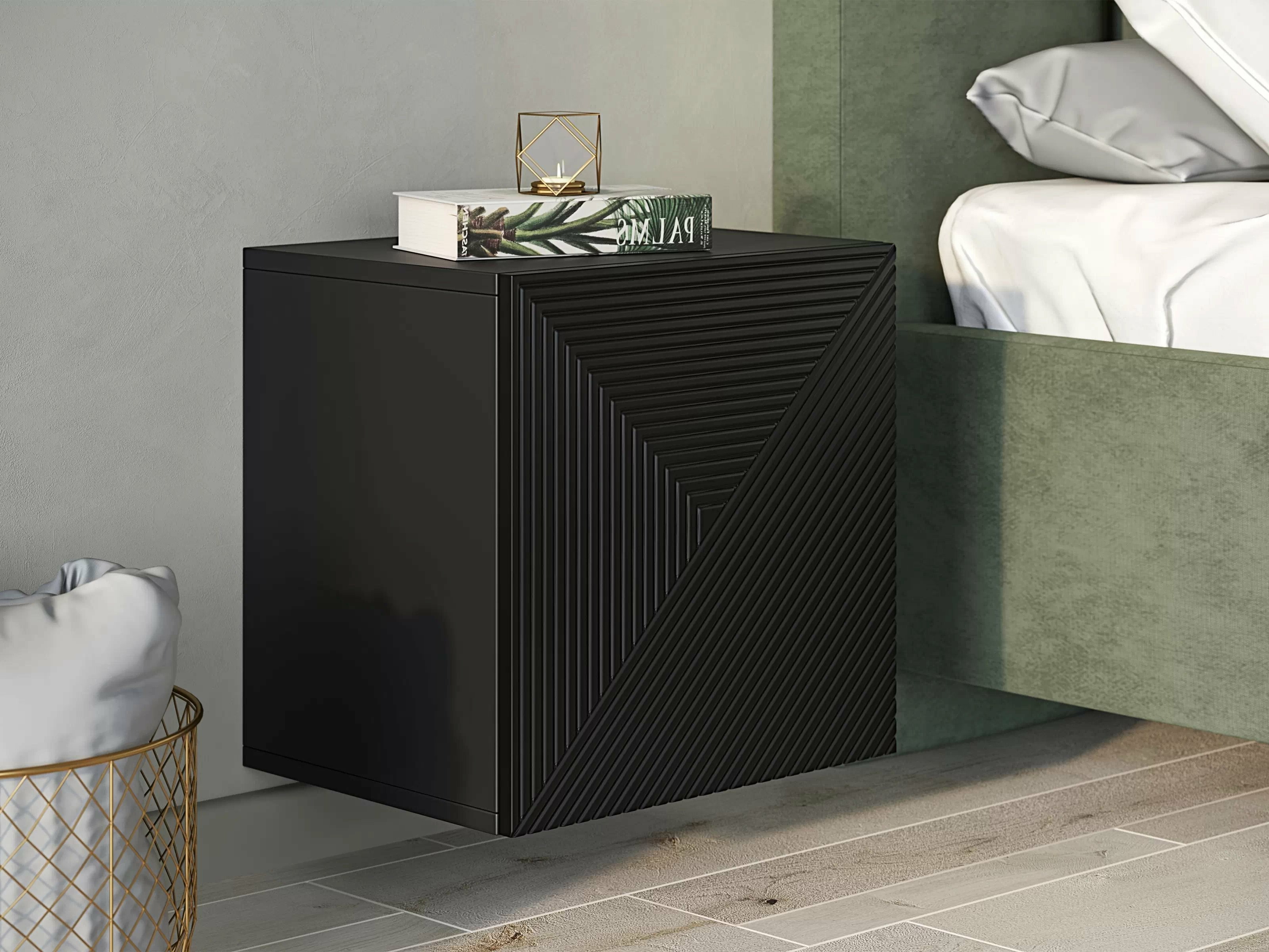 Piekarams skapītis Dortivi 109 (Matēts melns)