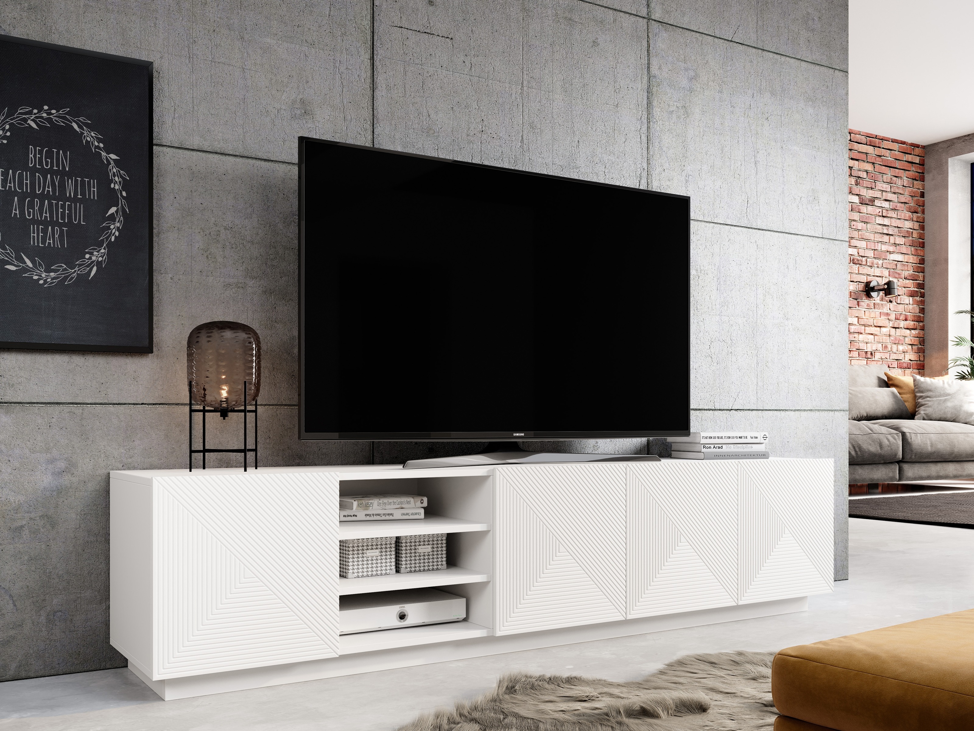 TV galds Dortivi 104 (Matēts balts)