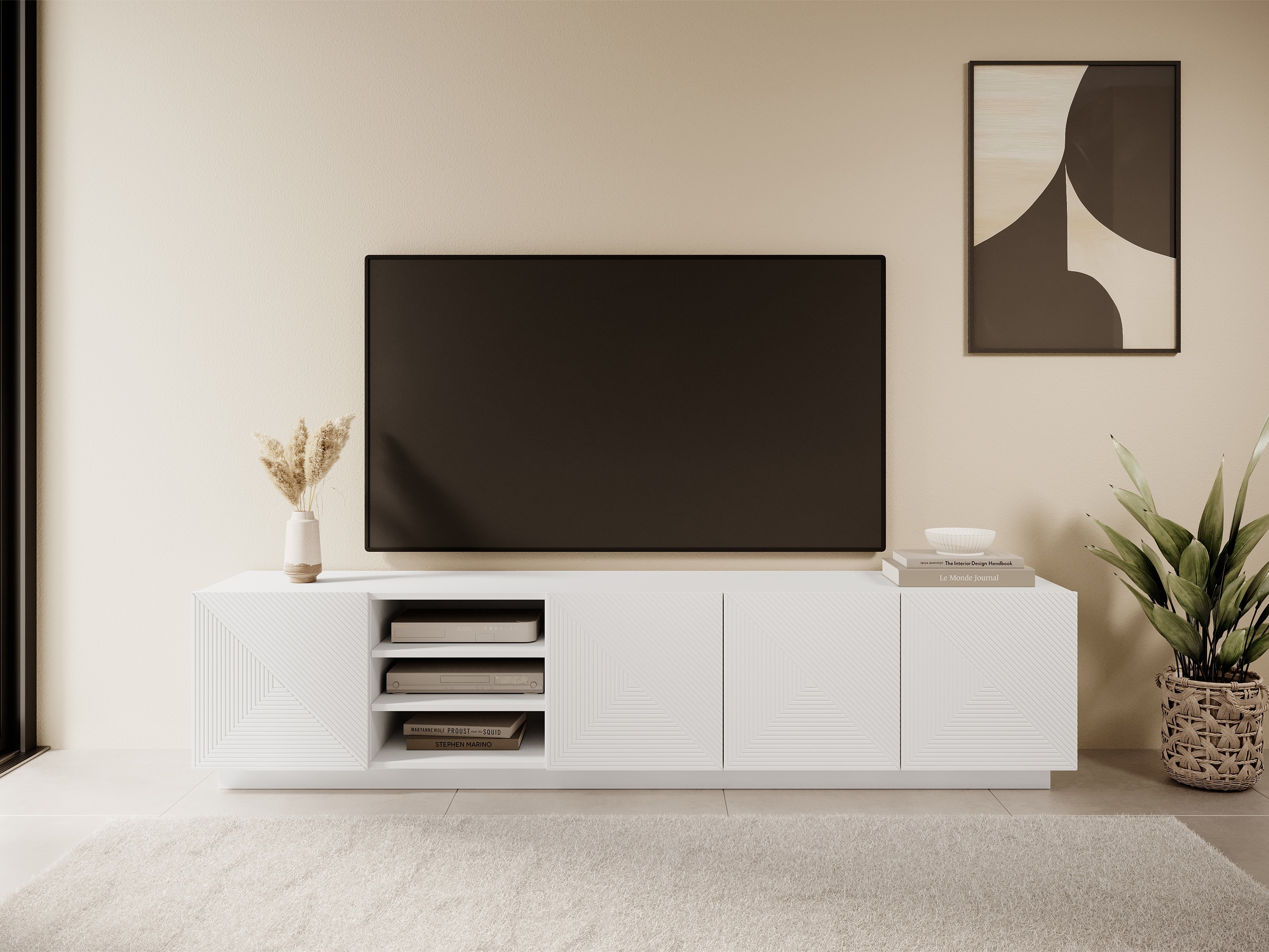 TV galds Dortivi 104 (Matēts balts)