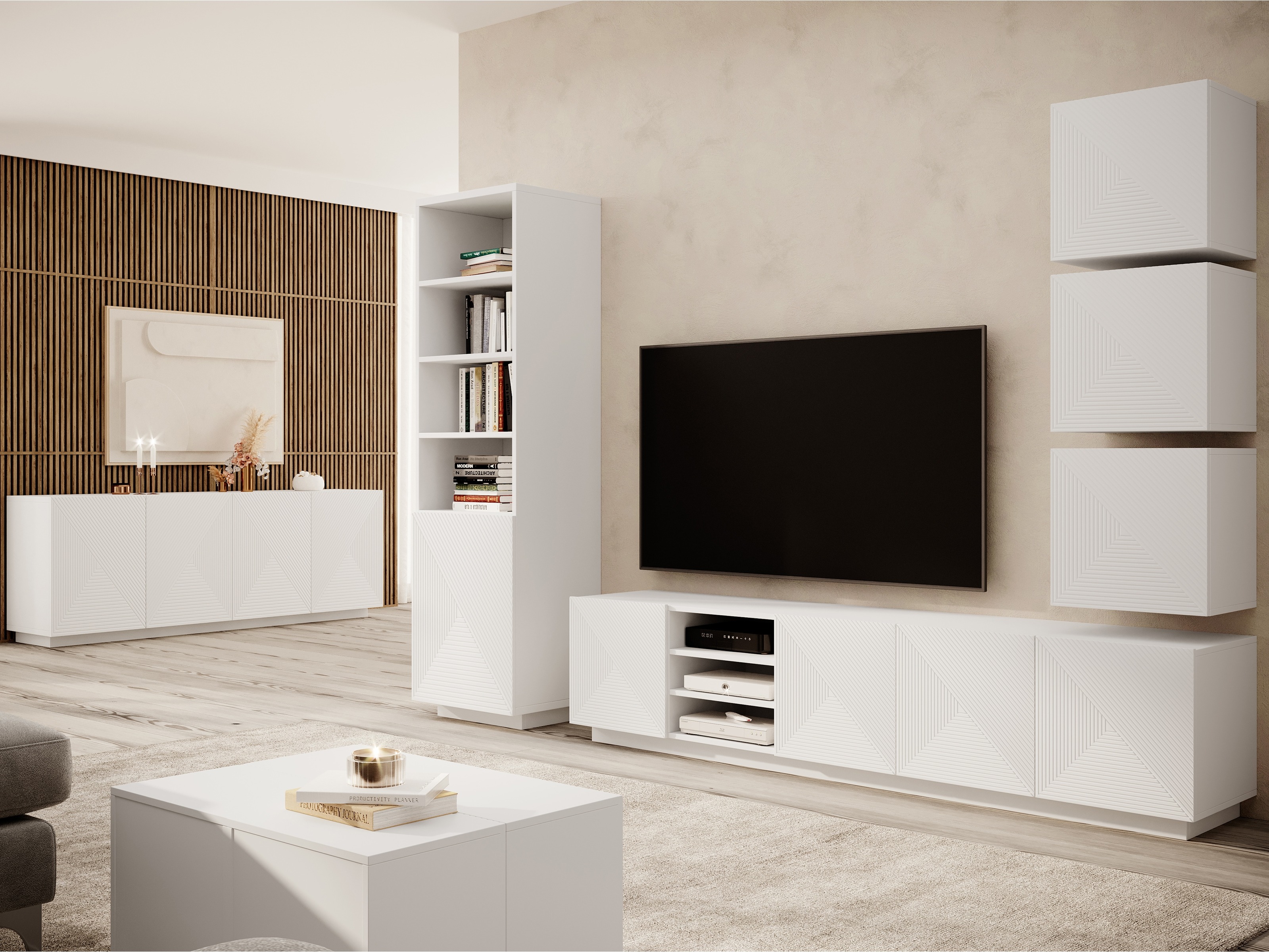 TV galds Dortivi 104 (Matēts balts)