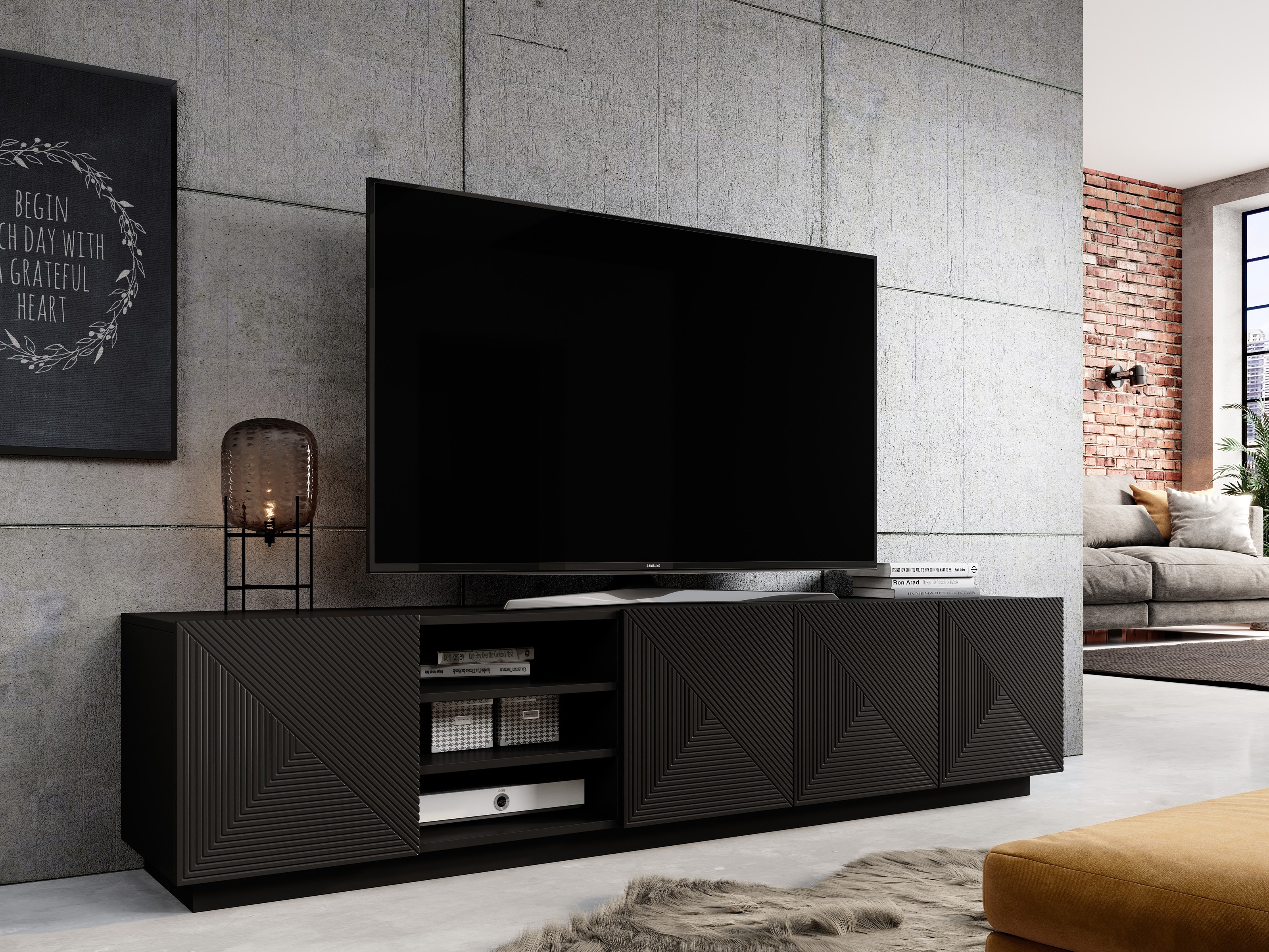 TV galds Dortivi 104 (Matēts melns)