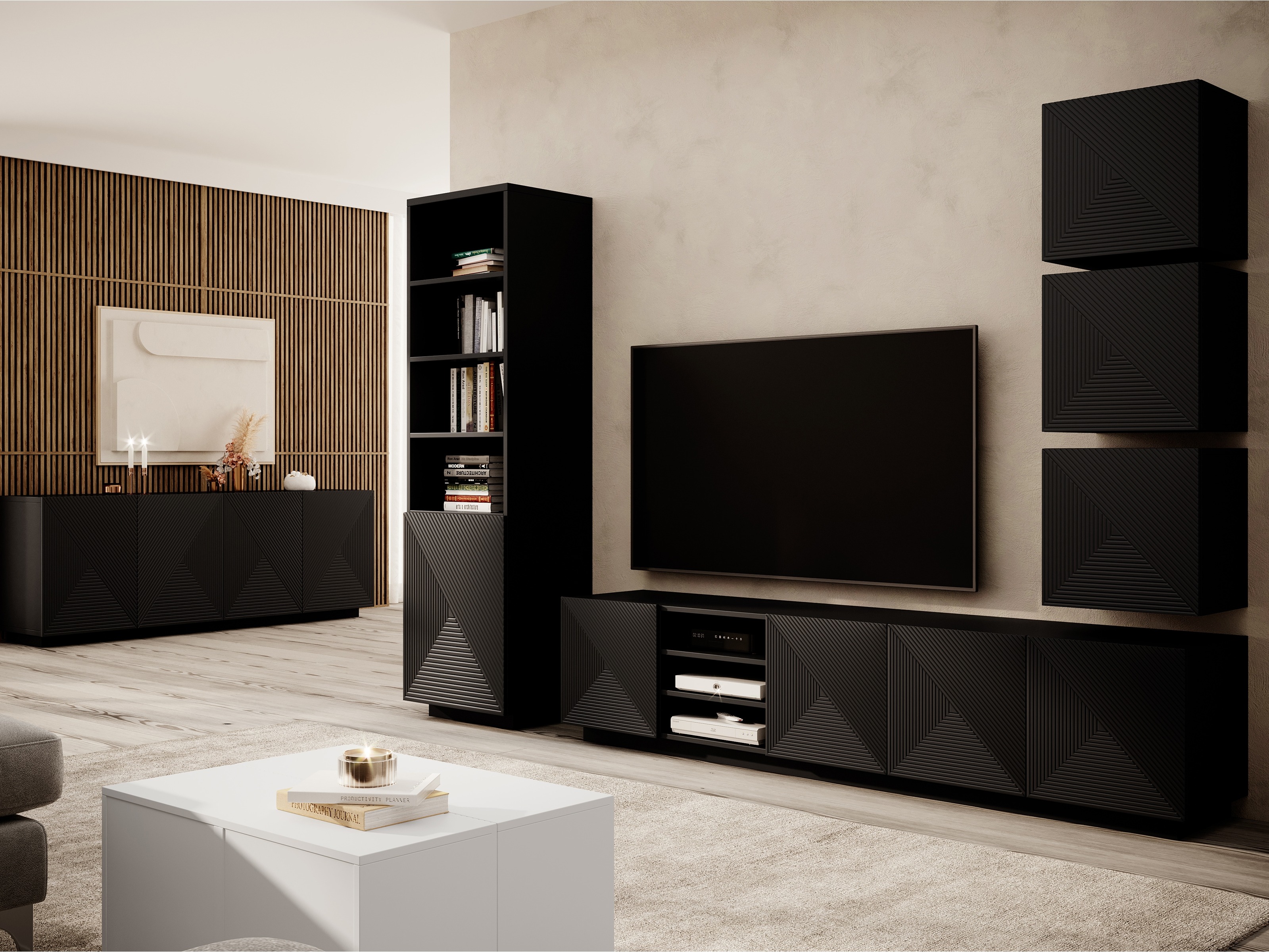 TV galds Dortivi 104 (Matēts melns)