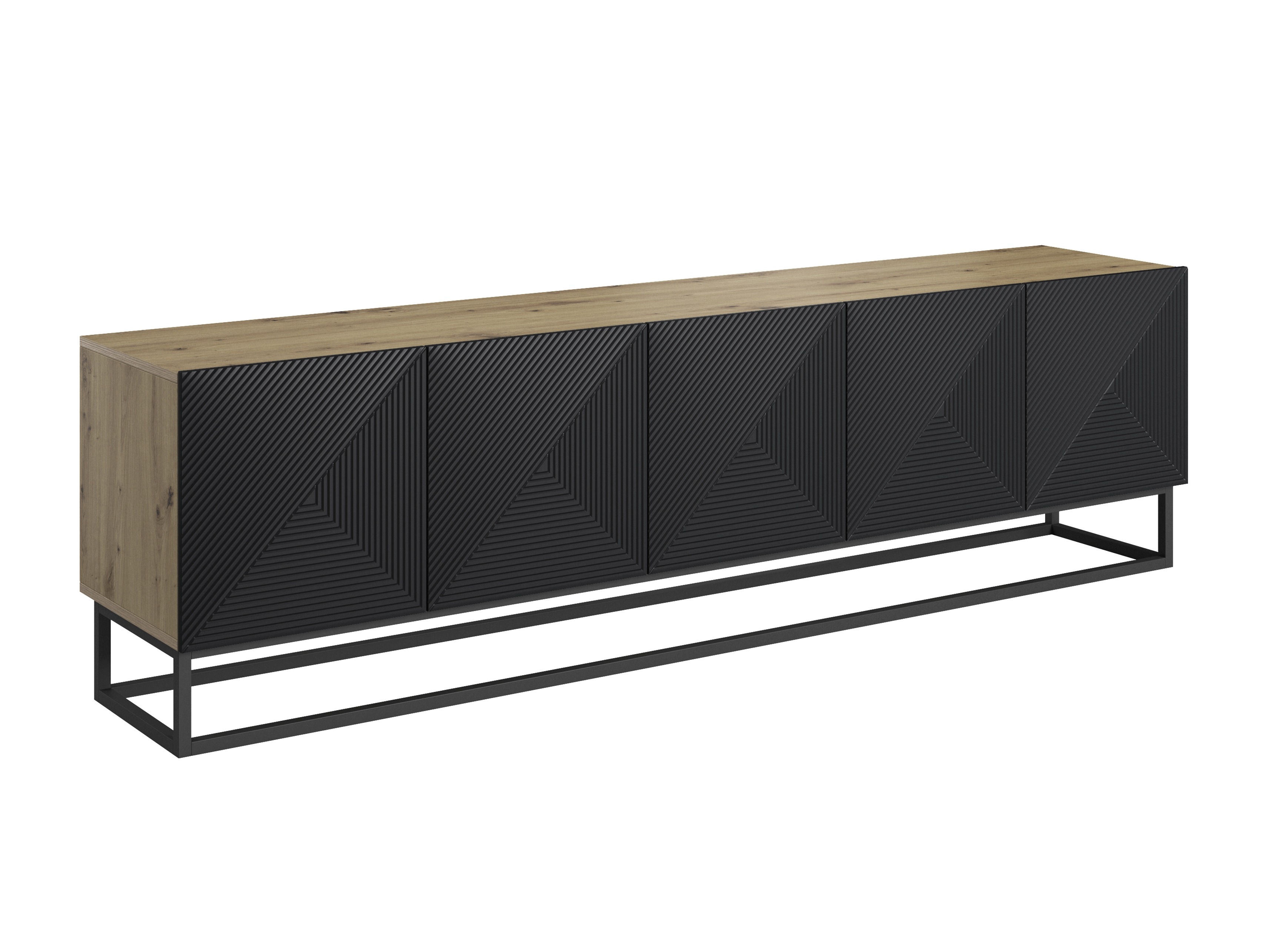 TV galds Dortivi 105 (Artisan ozols + Matēts melns)