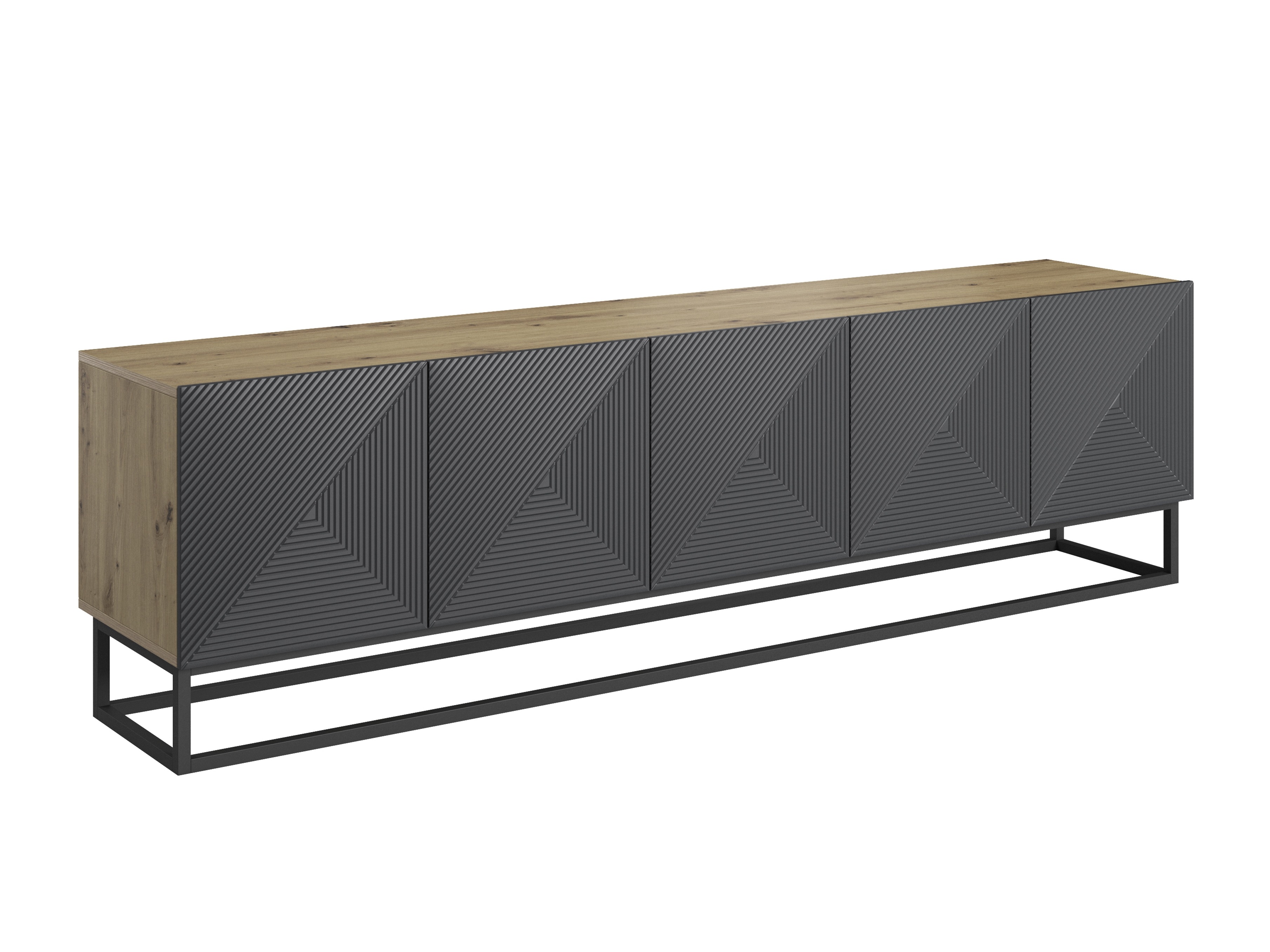 TV galds Dortivi 105 (Artisan ozols + Matēts pelēks)