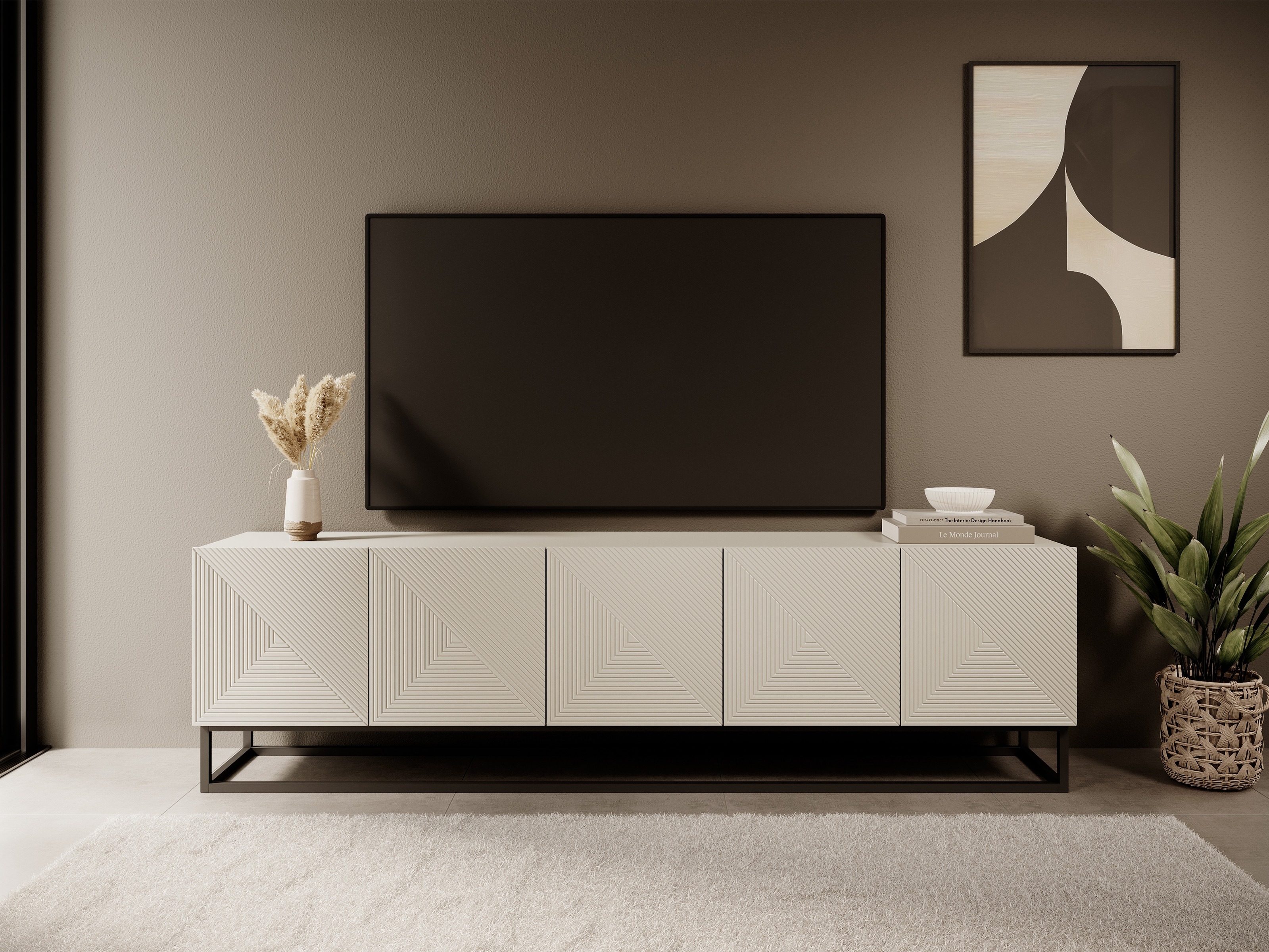 TV galds Dortivi 105 (Kašmirs + Melns)