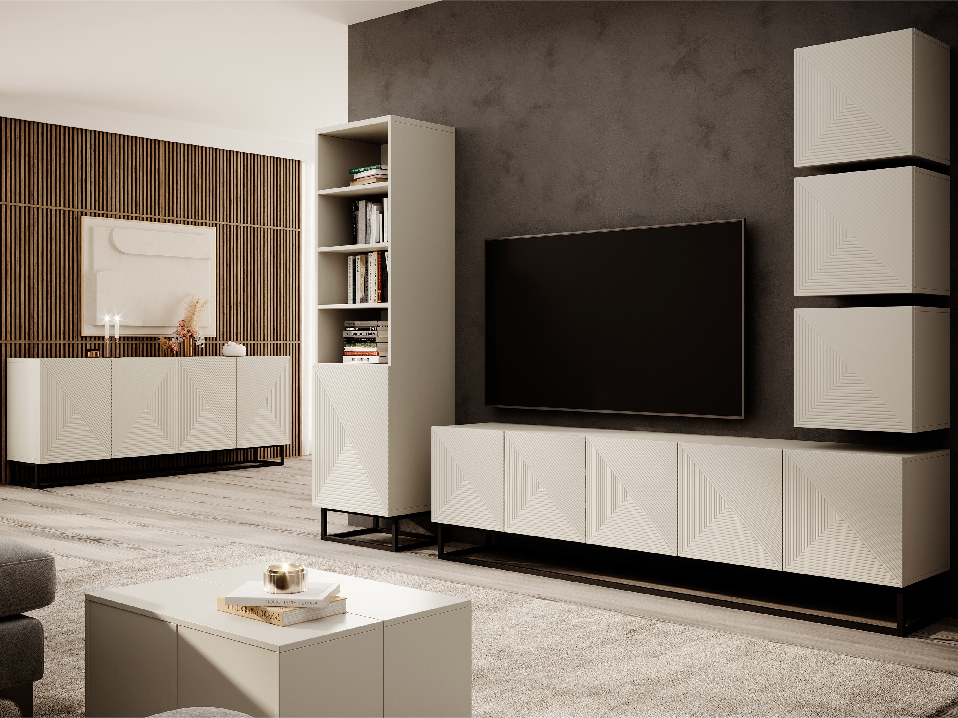 TV galds Dortivi 105 (Kašmirs + Melns)