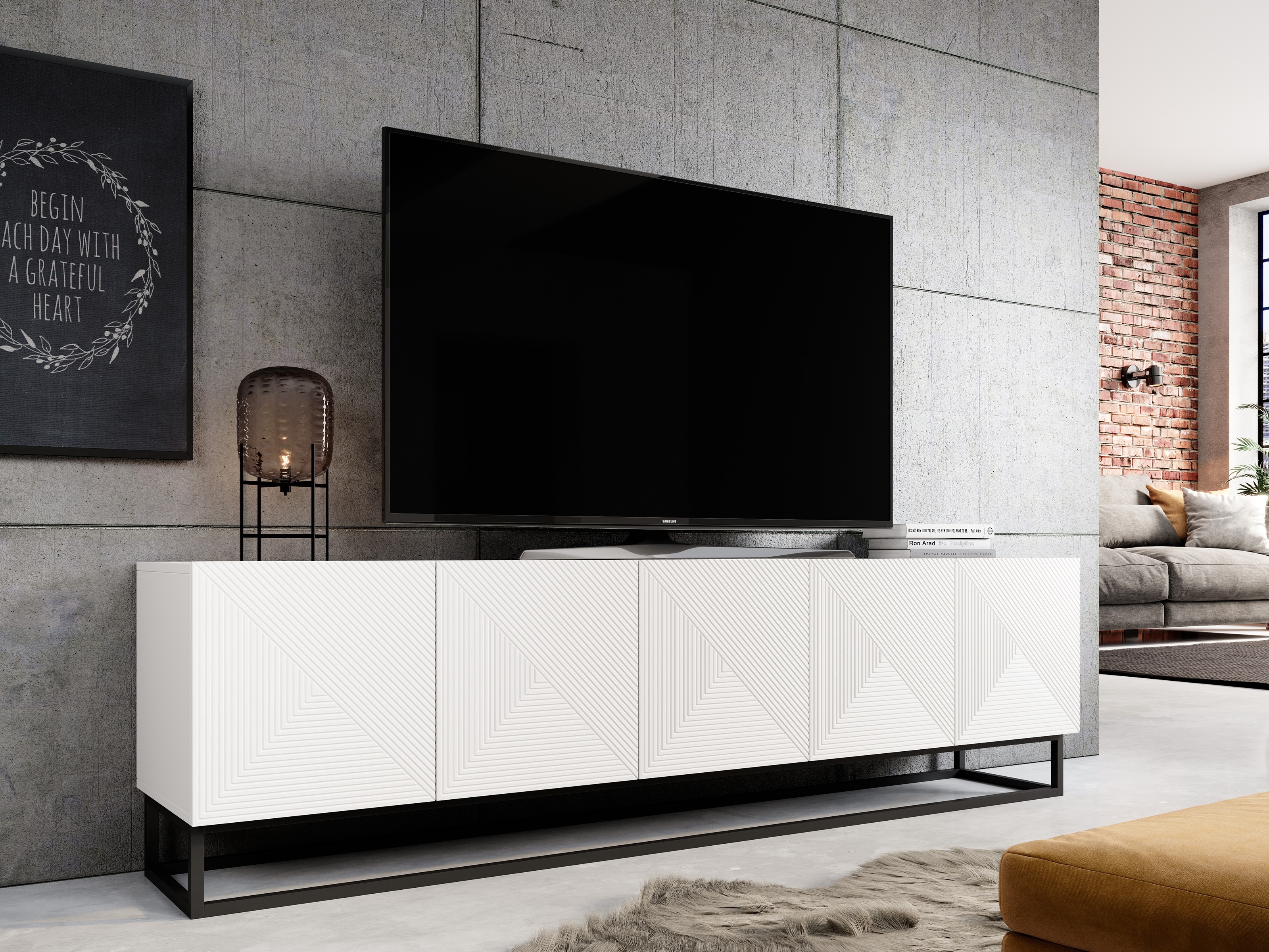 TV galds Dortivi 105 (Matēts balts)