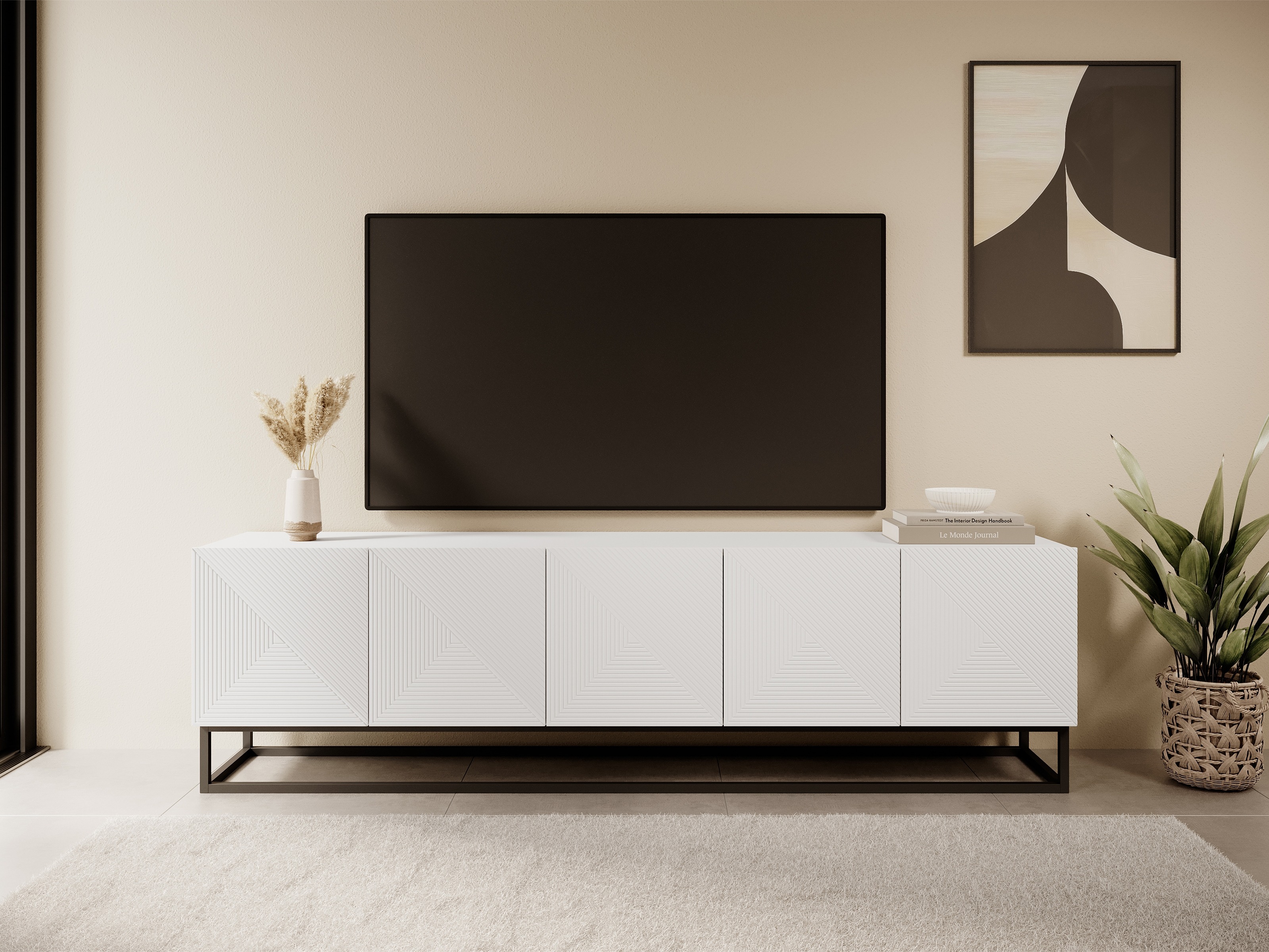 TV galds Dortivi 105 (Matēts balts)