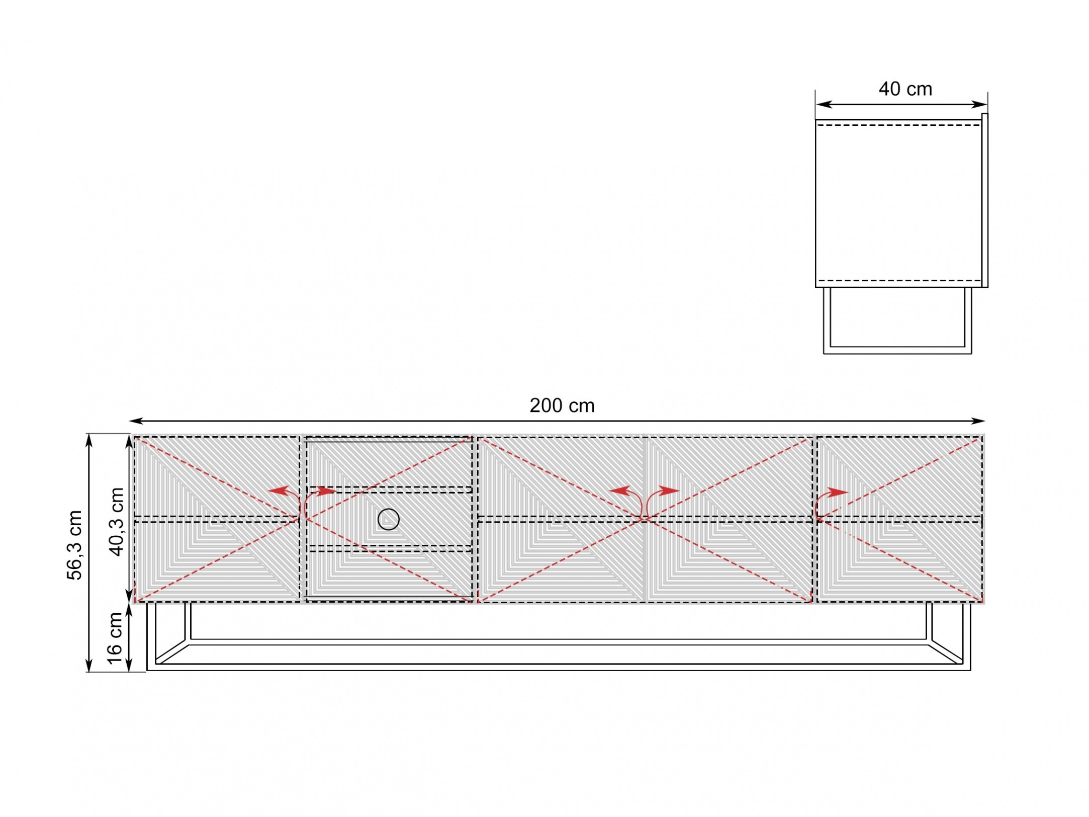 TV galds Dortivi 105 (Matēts balts)