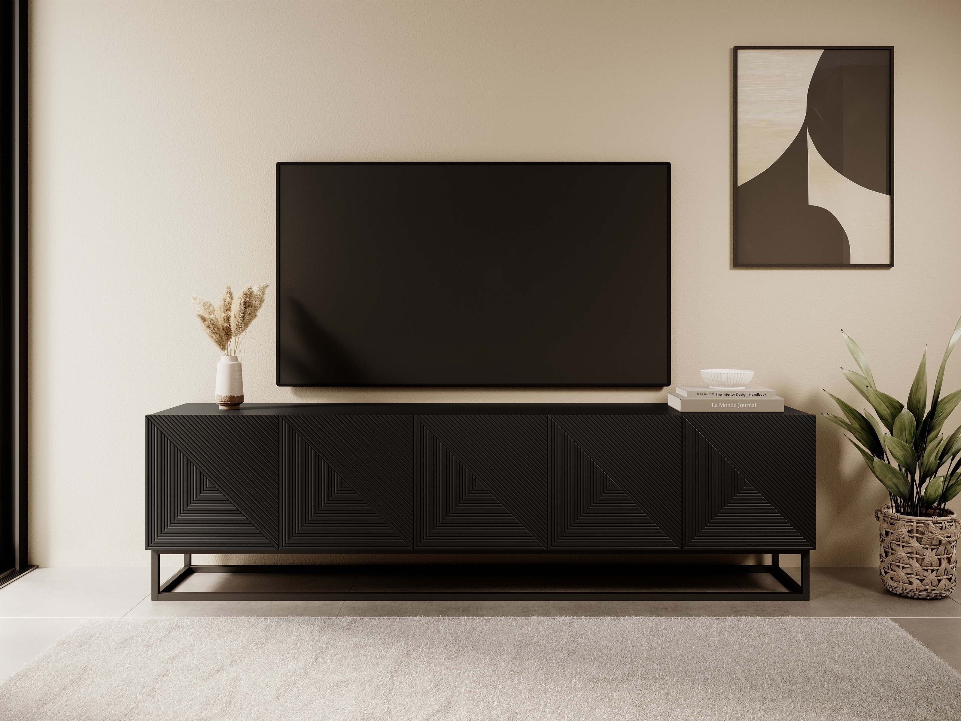 TV galds Dortivi 105 (Matēts melns)