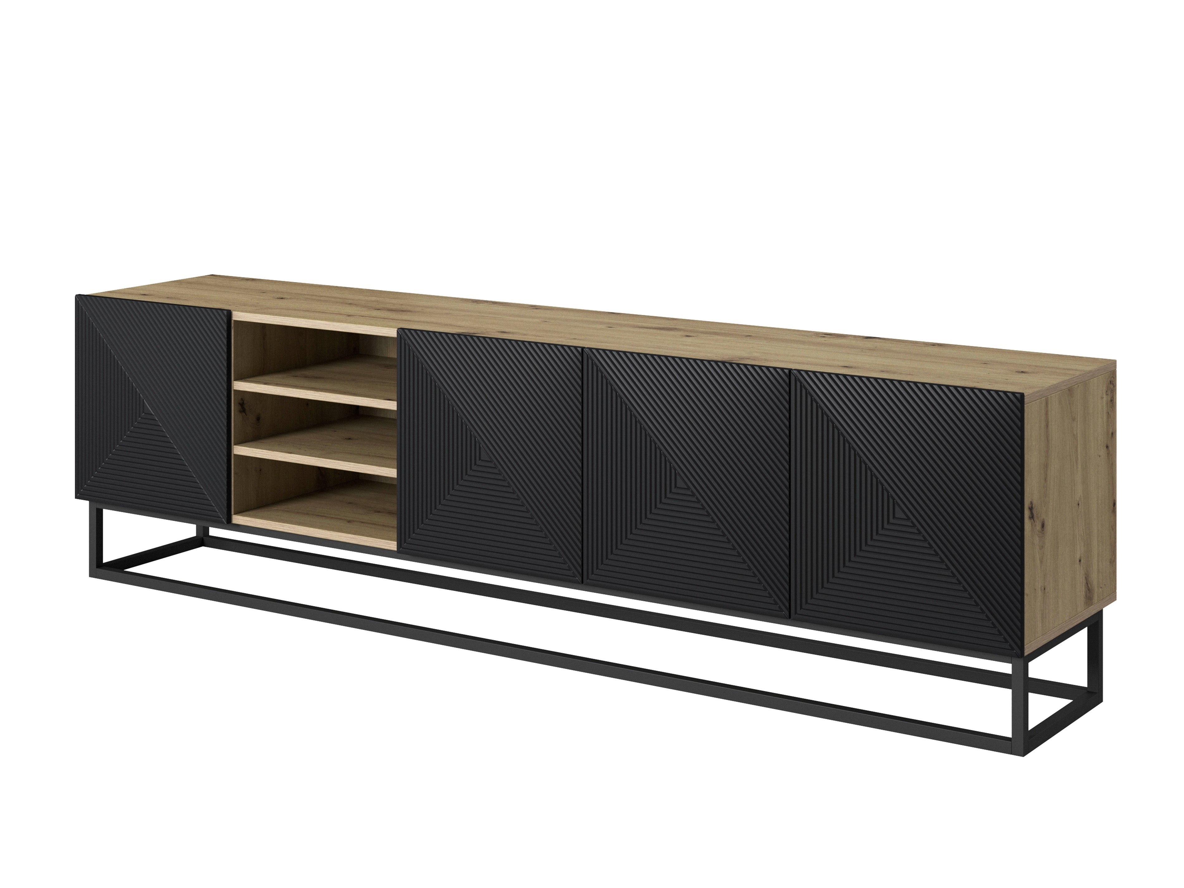 TV galds Dortivi 106 (Artisan ozols + Matēts melns)