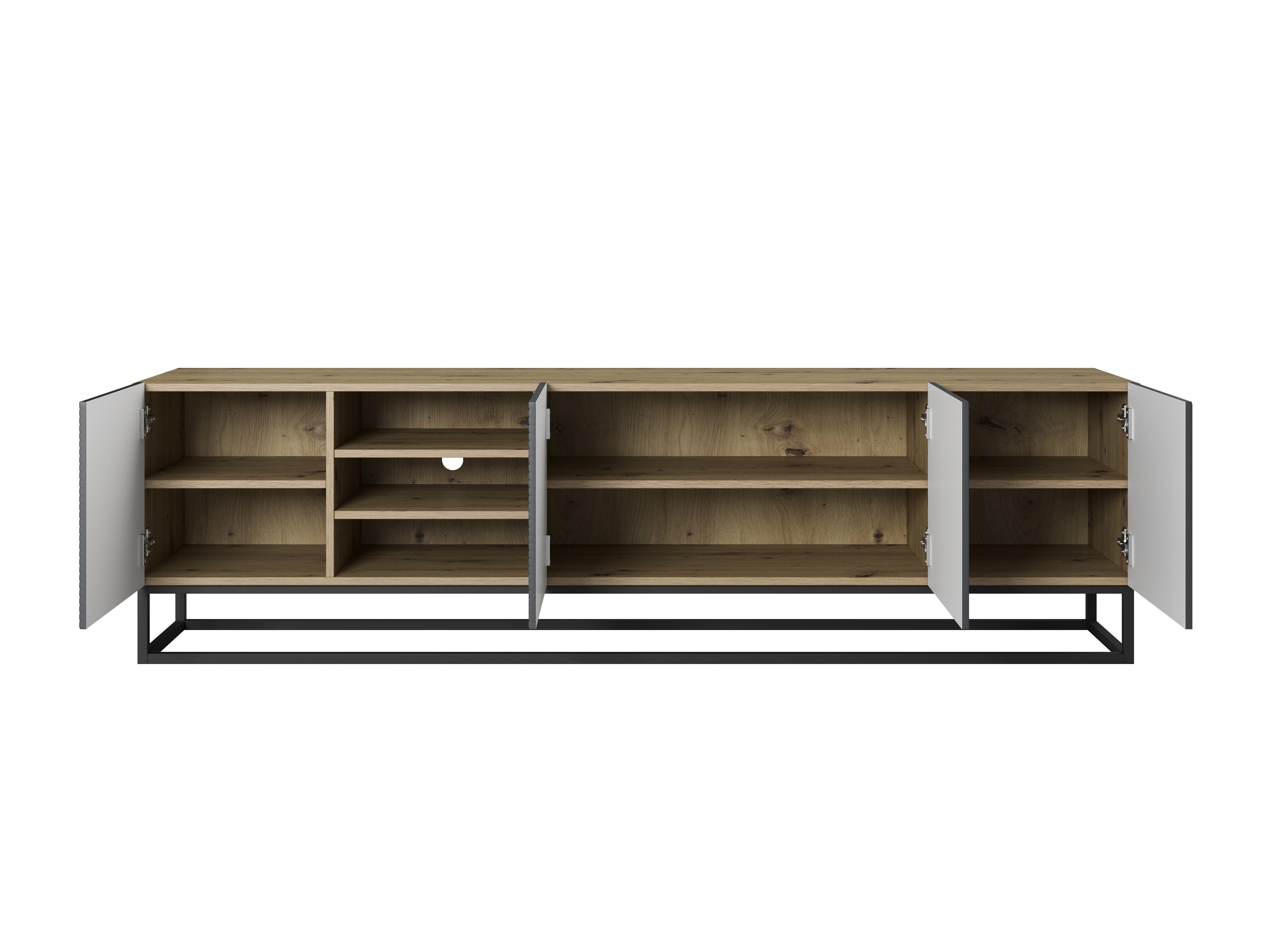 TV galds Dortivi 106 (Artisan ozols + Matēts pelēks)