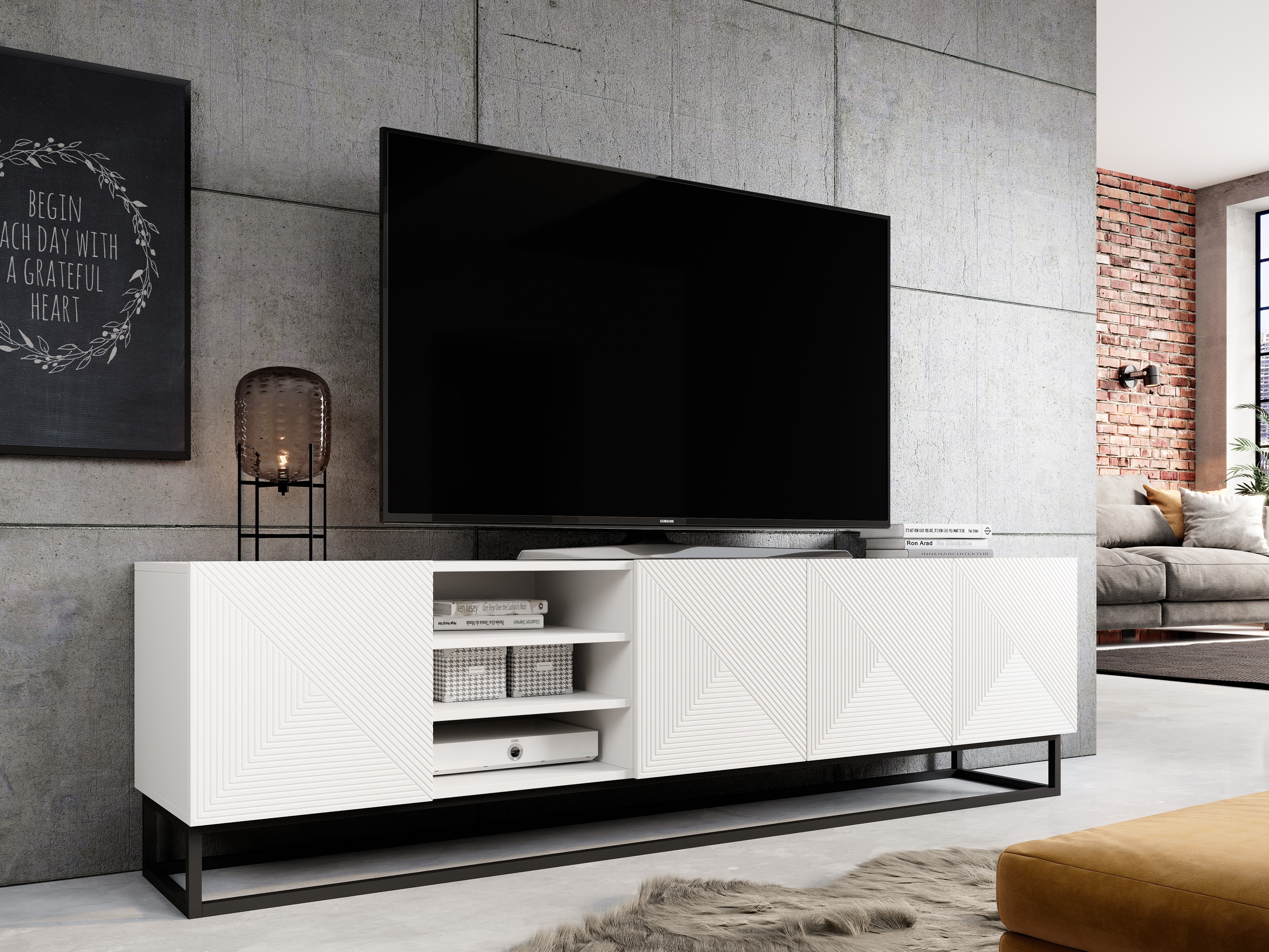 TV galds Dortivi 106 (Matēts balts)