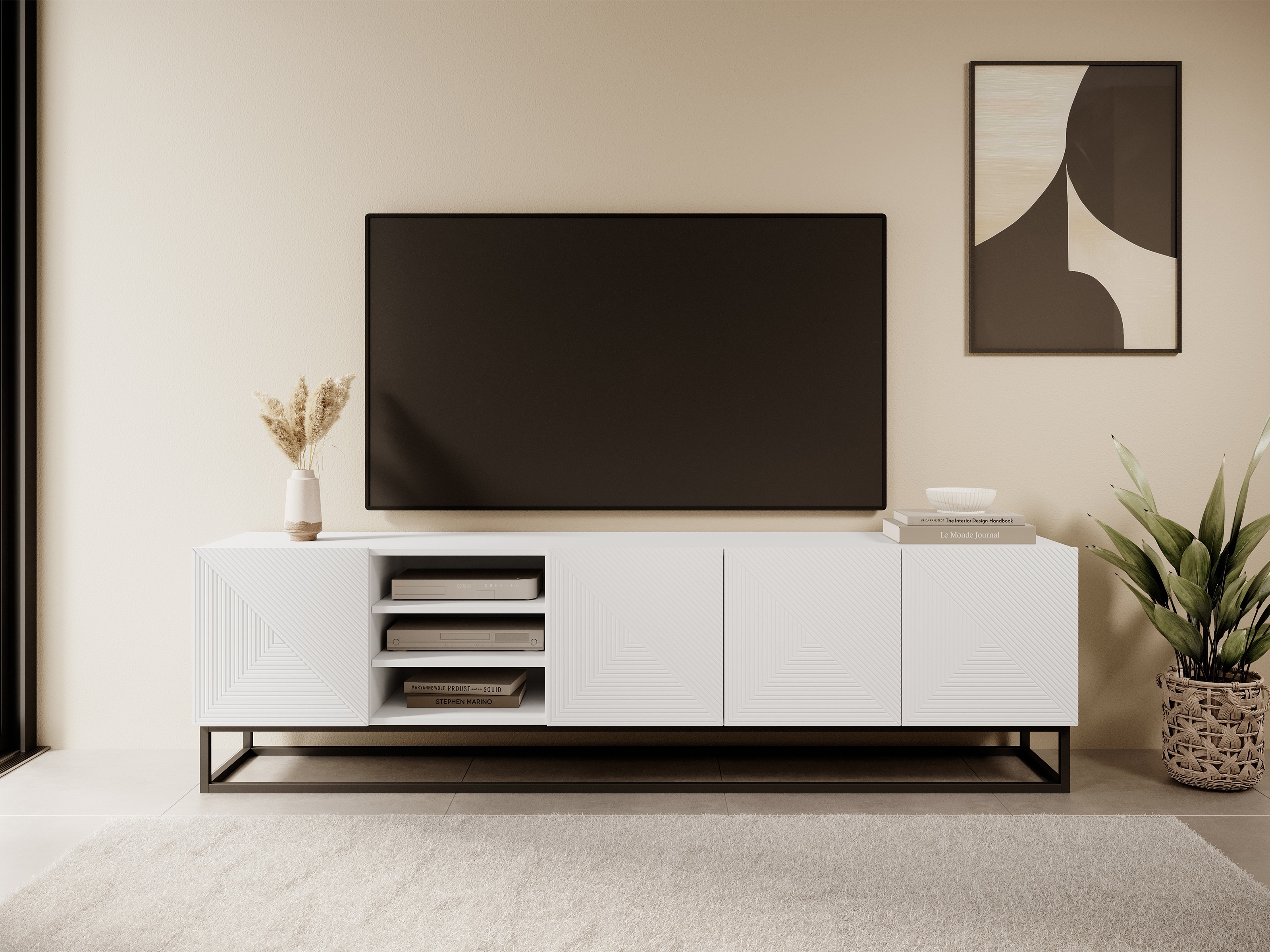 TV galds Dortivi 106 (Matēts balts)