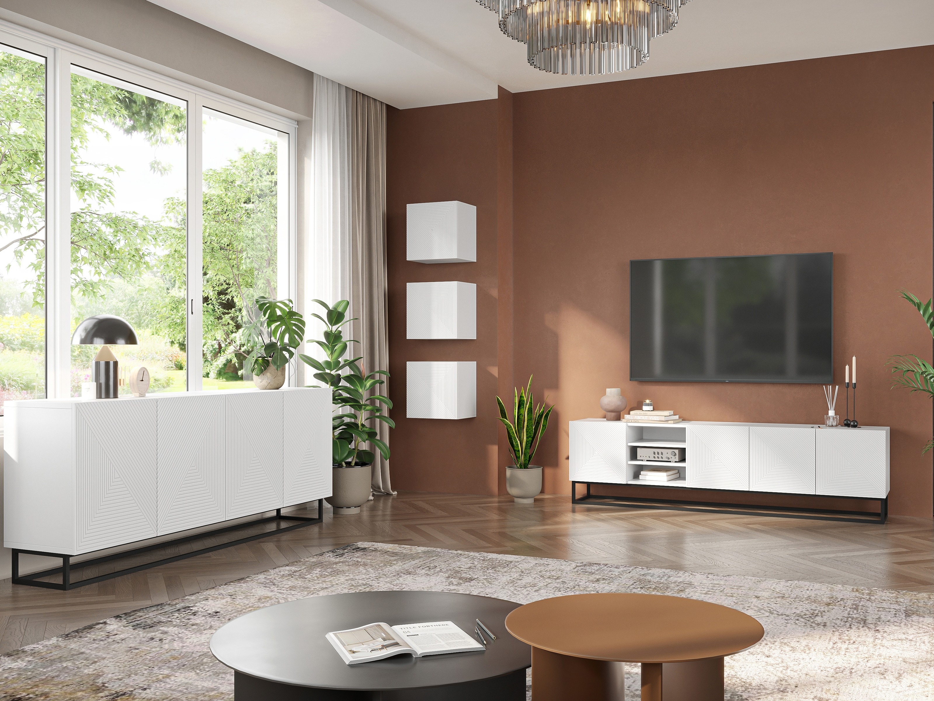 TV galds Dortivi 106 (Matēts balts)