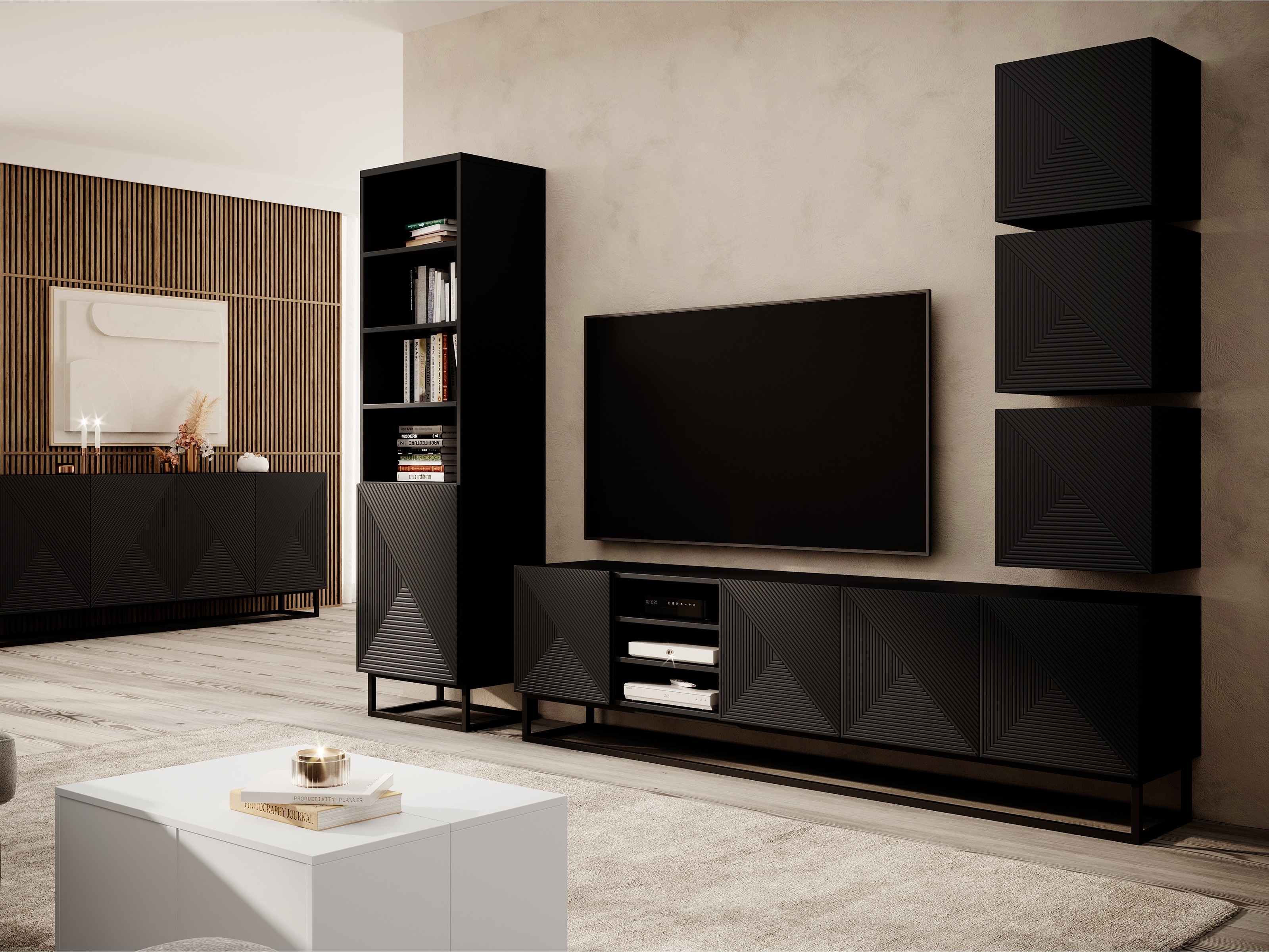 TV galds Dortivi 106 (Matēts melns)